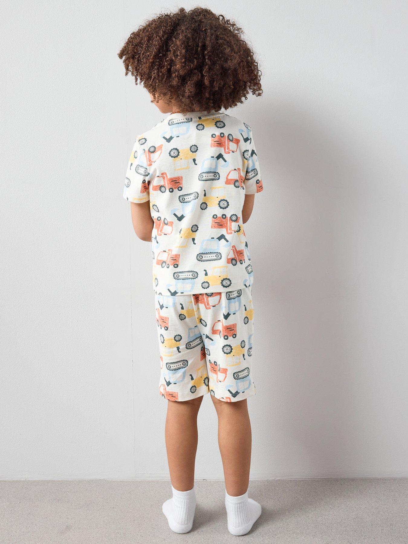 The Very Collection Boys Transport Print Shortie Pyjamas - Multi | Very