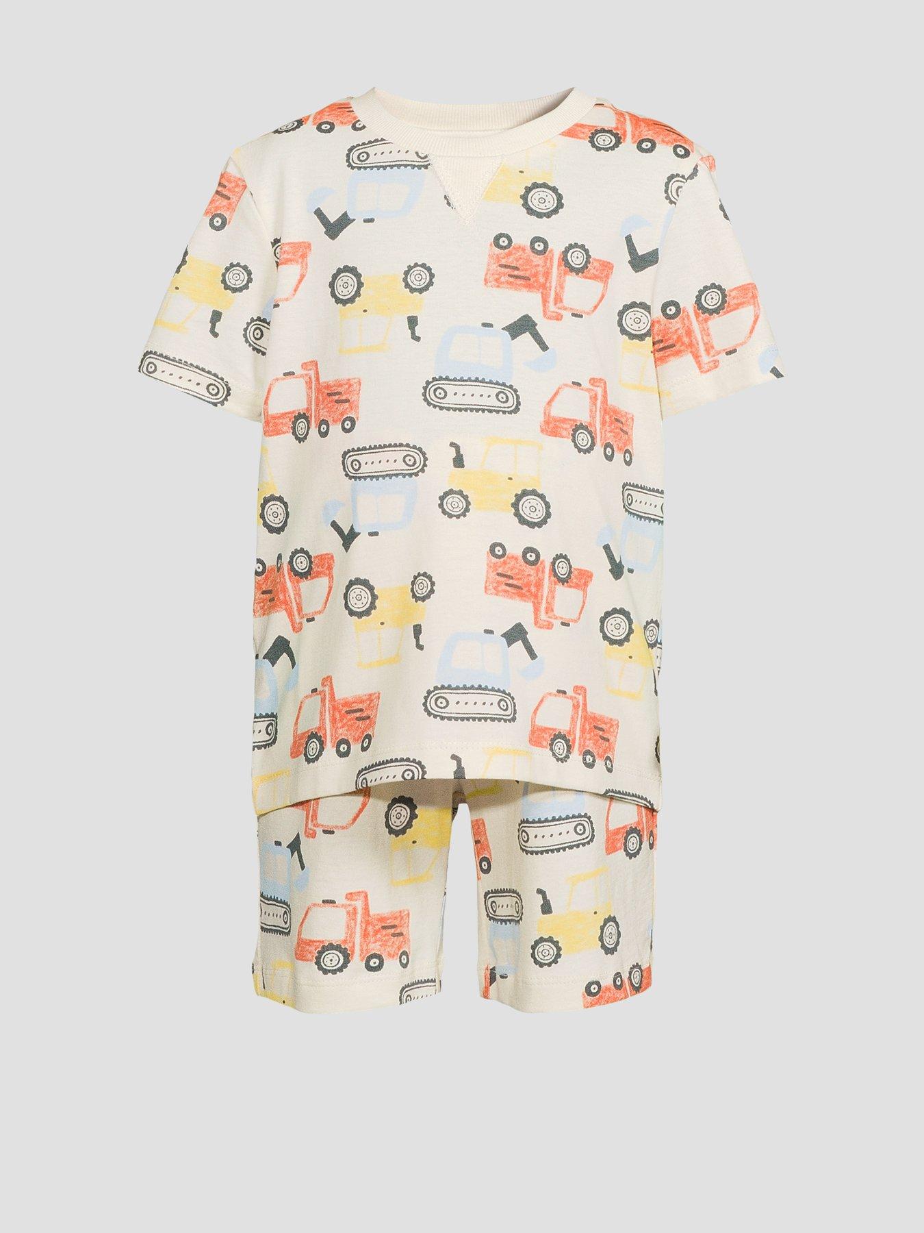 The Very Collection Boys Transport Print Shortie Pyjamas - Multi | Very