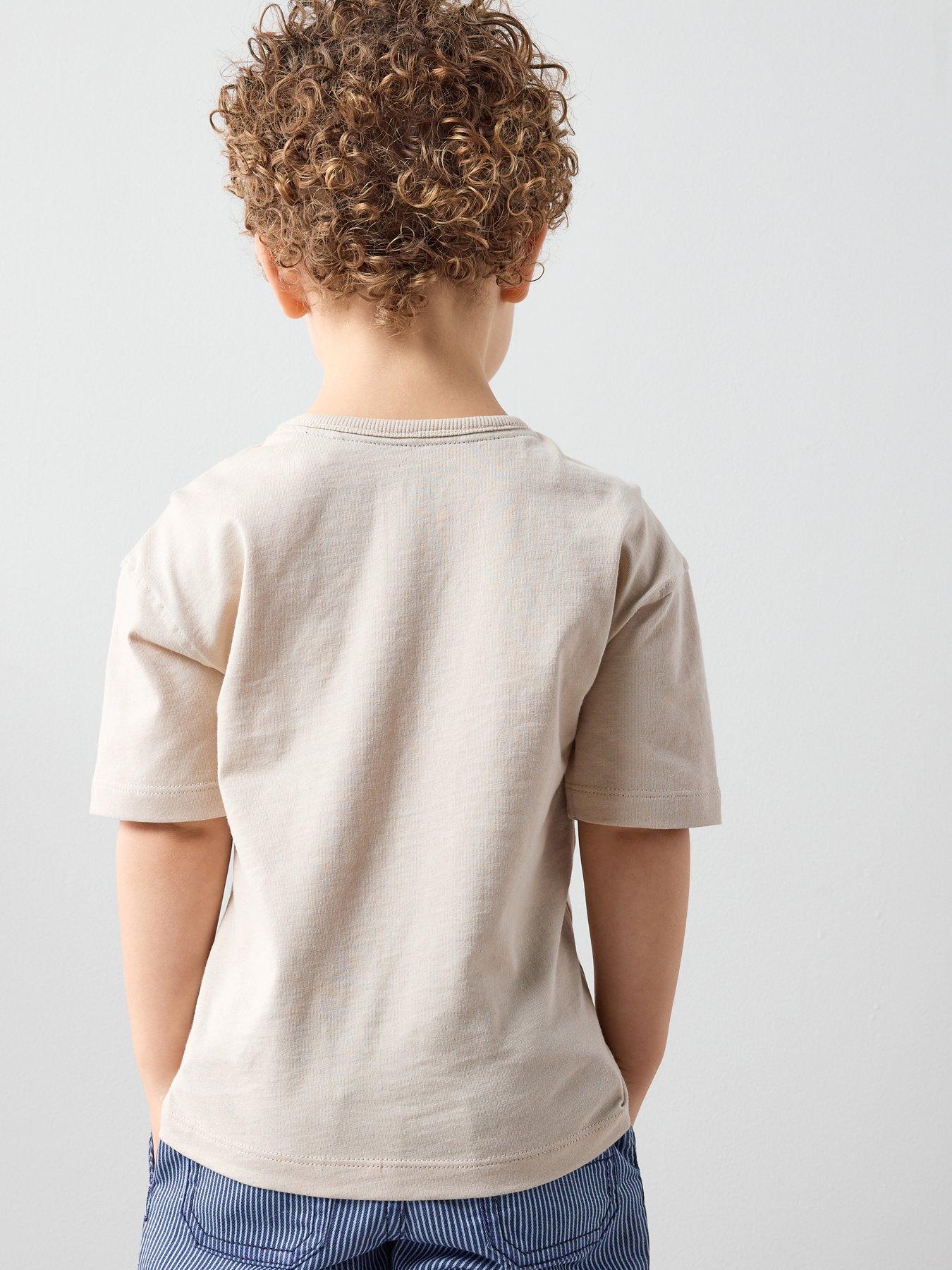 Image 2 of 6 of The Very Collection Boys Original Sports Applique Detail Tshirt - Cream