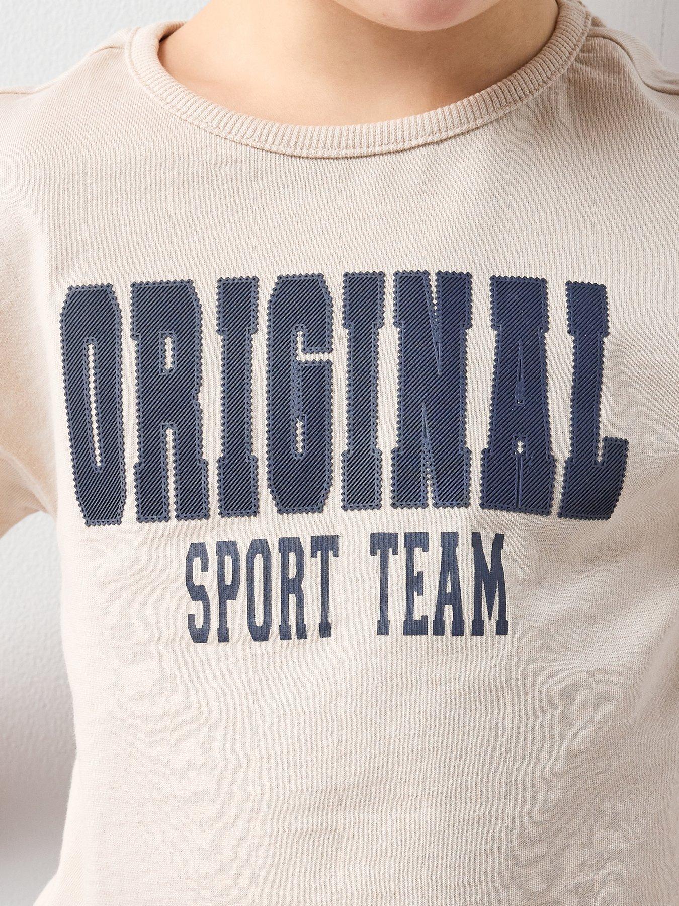 Image 4 of 6 of The Very Collection Boys Original Sports Applique Detail Tshirt - Cream