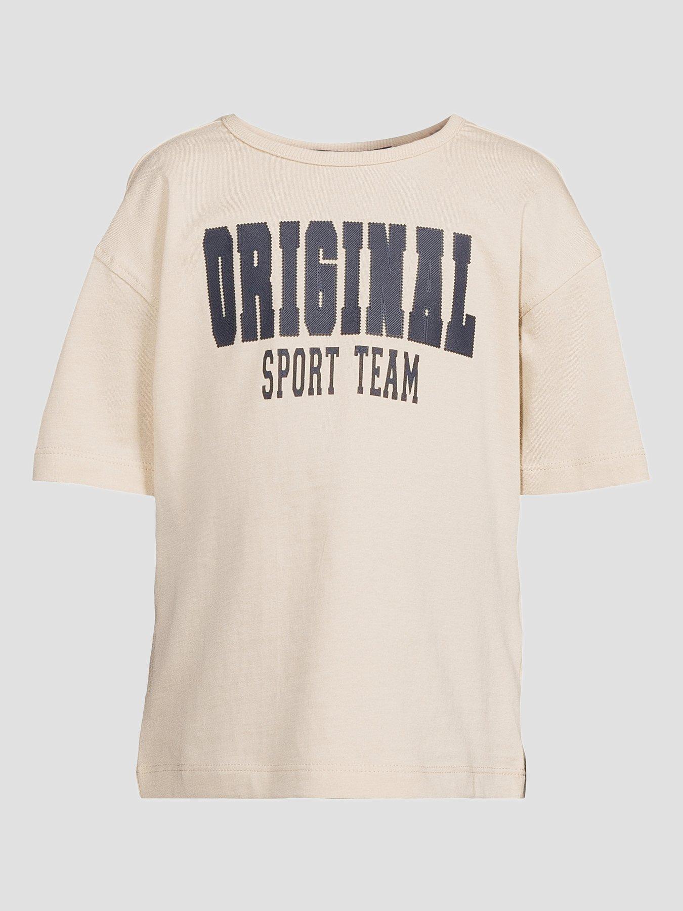 Image 6 of 6 of The Very Collection Boys Original Sports Applique Detail Tshirt - Cream