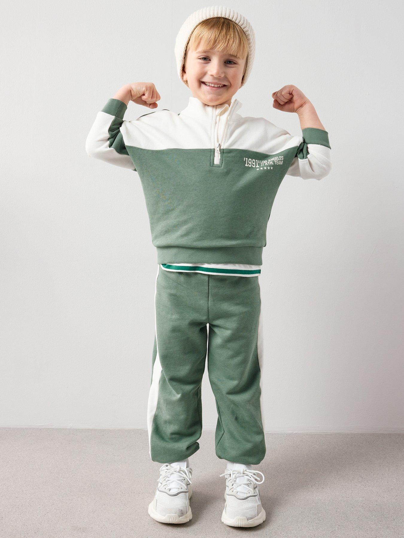 The Very Collection Boys Varsity Funnel Neck Sweat And Joggers Outfit Set - Multi