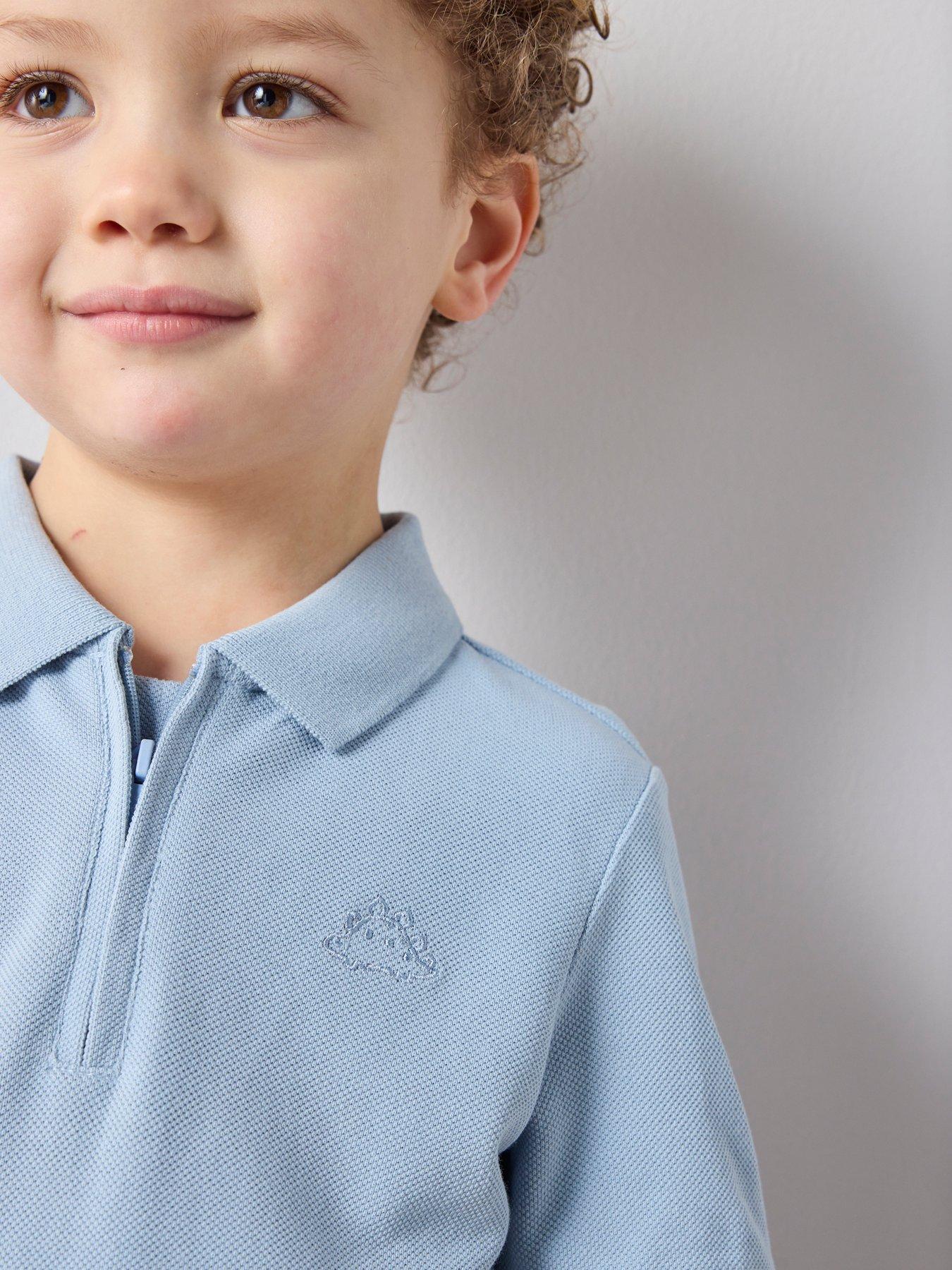 Image 4 of 7 of The Very Collection Boys Pique Polo and Shorts Set - Blue