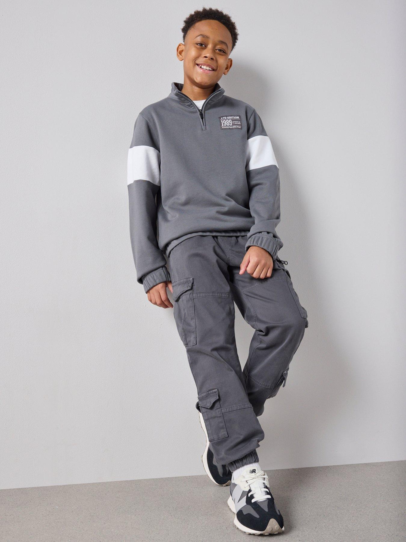 Image 3 of 7 of The Very Collection Boys Half Zip Sweatshirt - Grey