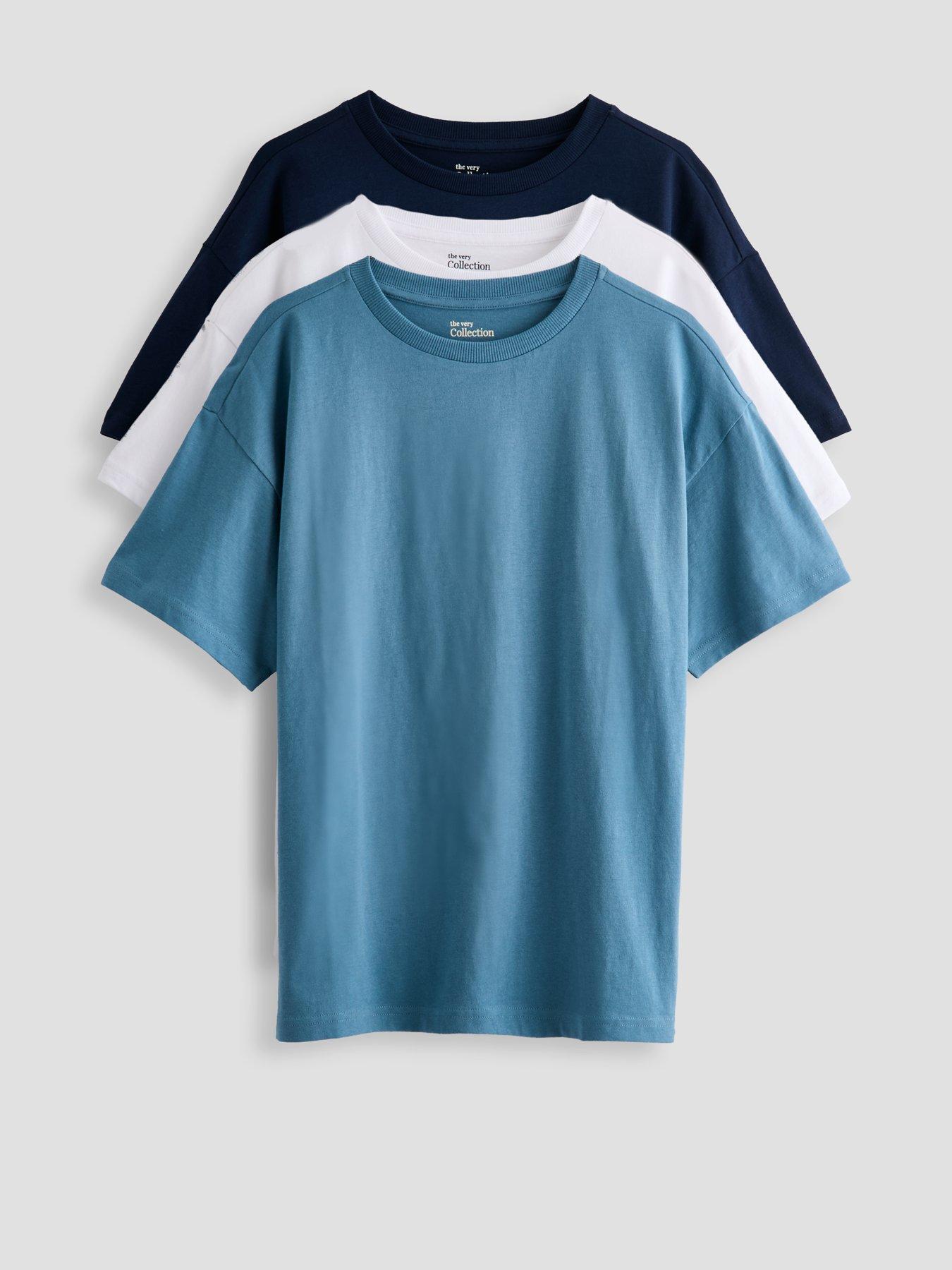 The Very Collection Boys 3 Pack Plain T-shirts - Multi