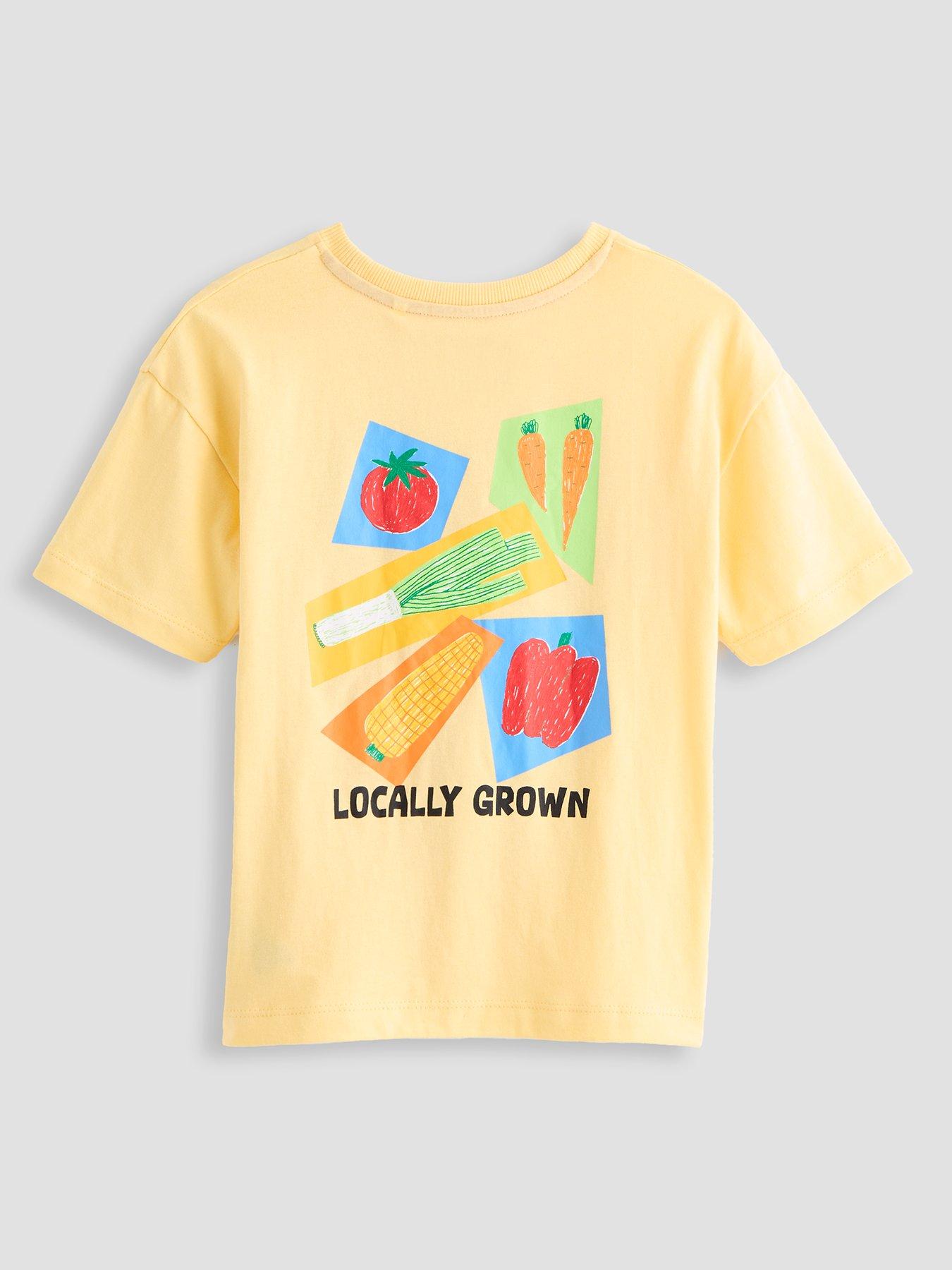 The Very Collection Boys Fun Fruit Back Graphic Short Sleeve T-shirt - Orange