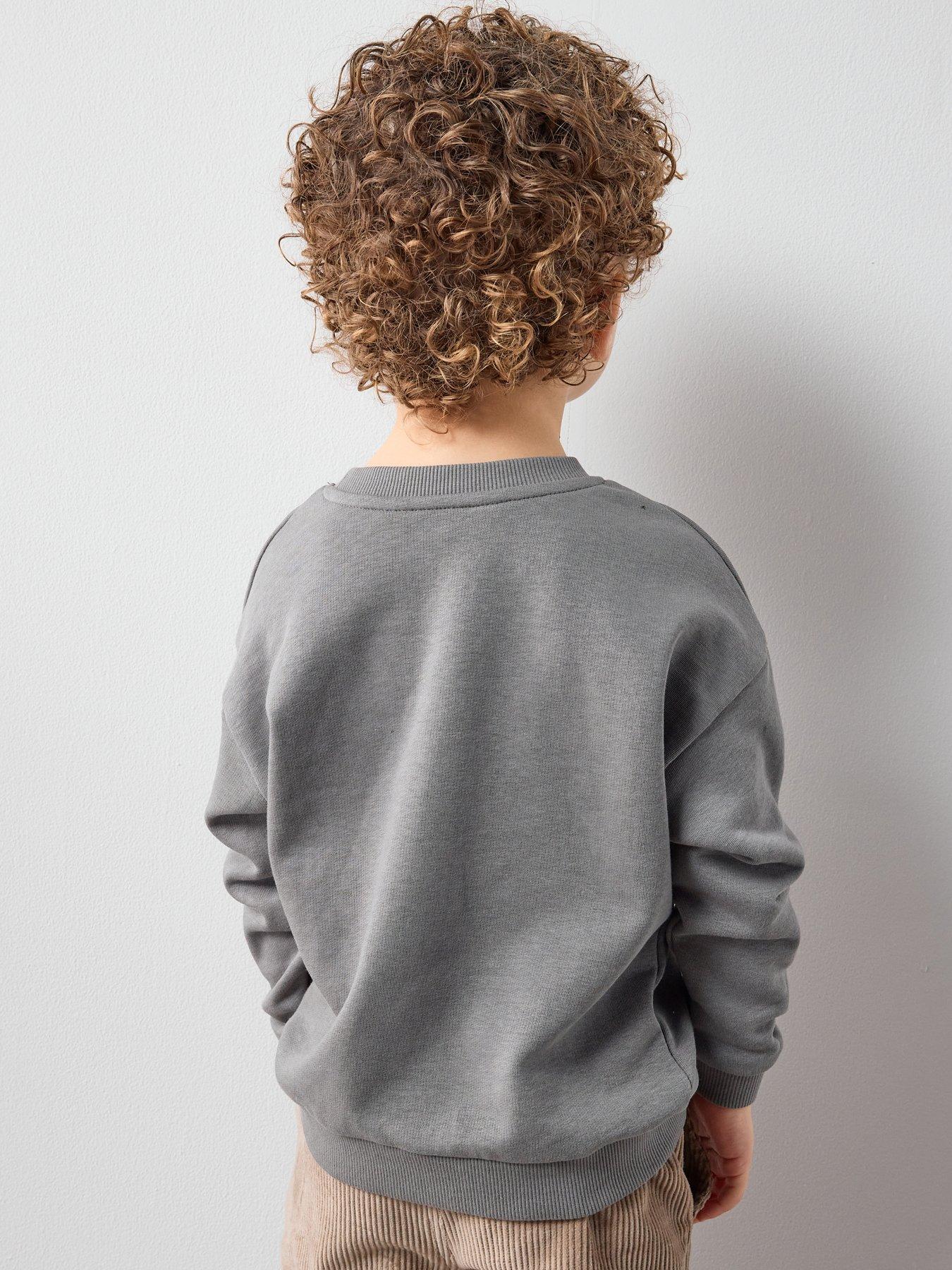 Image 2 of 6 of The Very Collection Boys City Slogan Sweatshirt - Grey