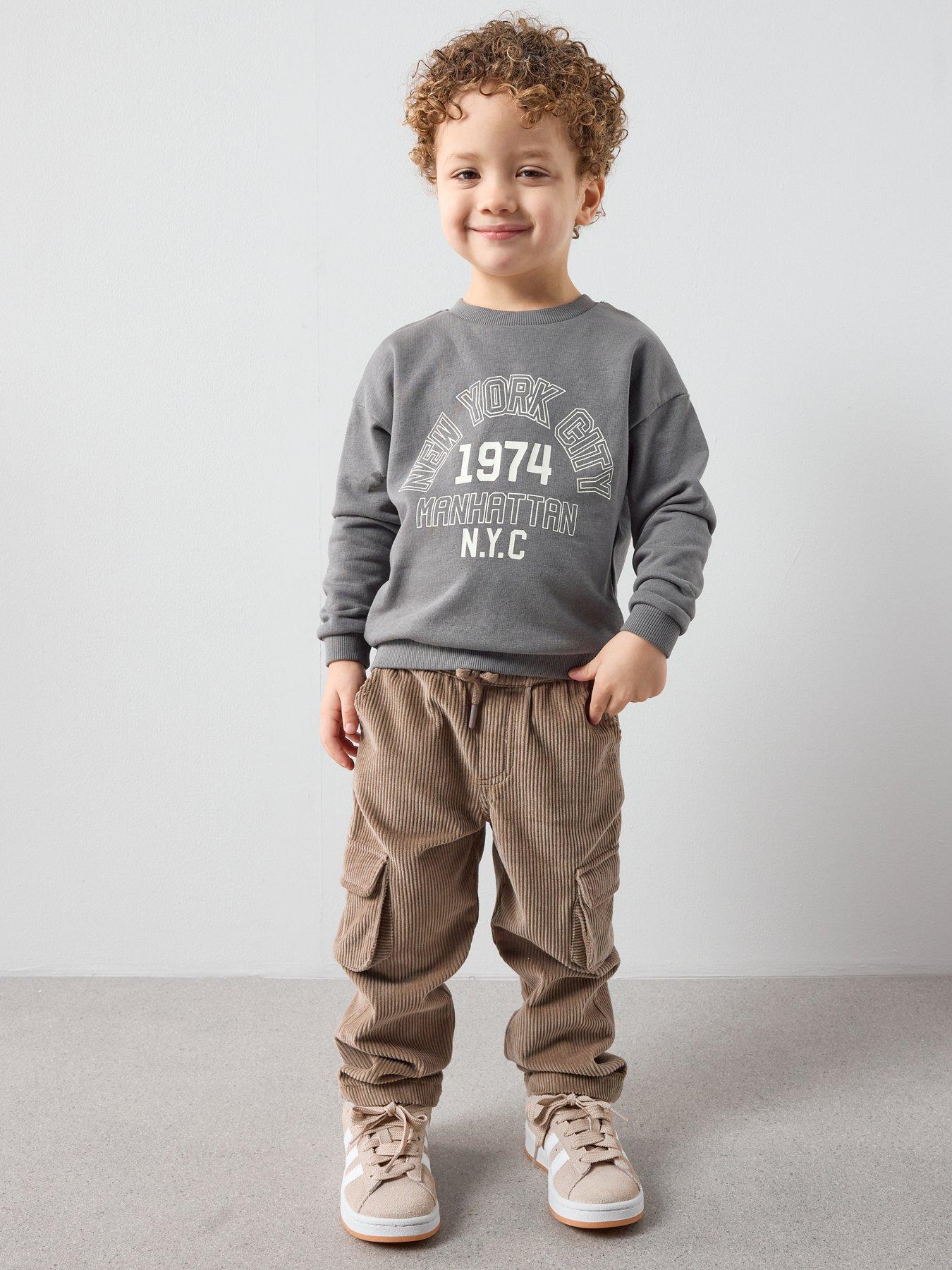 Image 3 of 6 of The Very Collection Boys City Slogan Sweatshirt - Grey