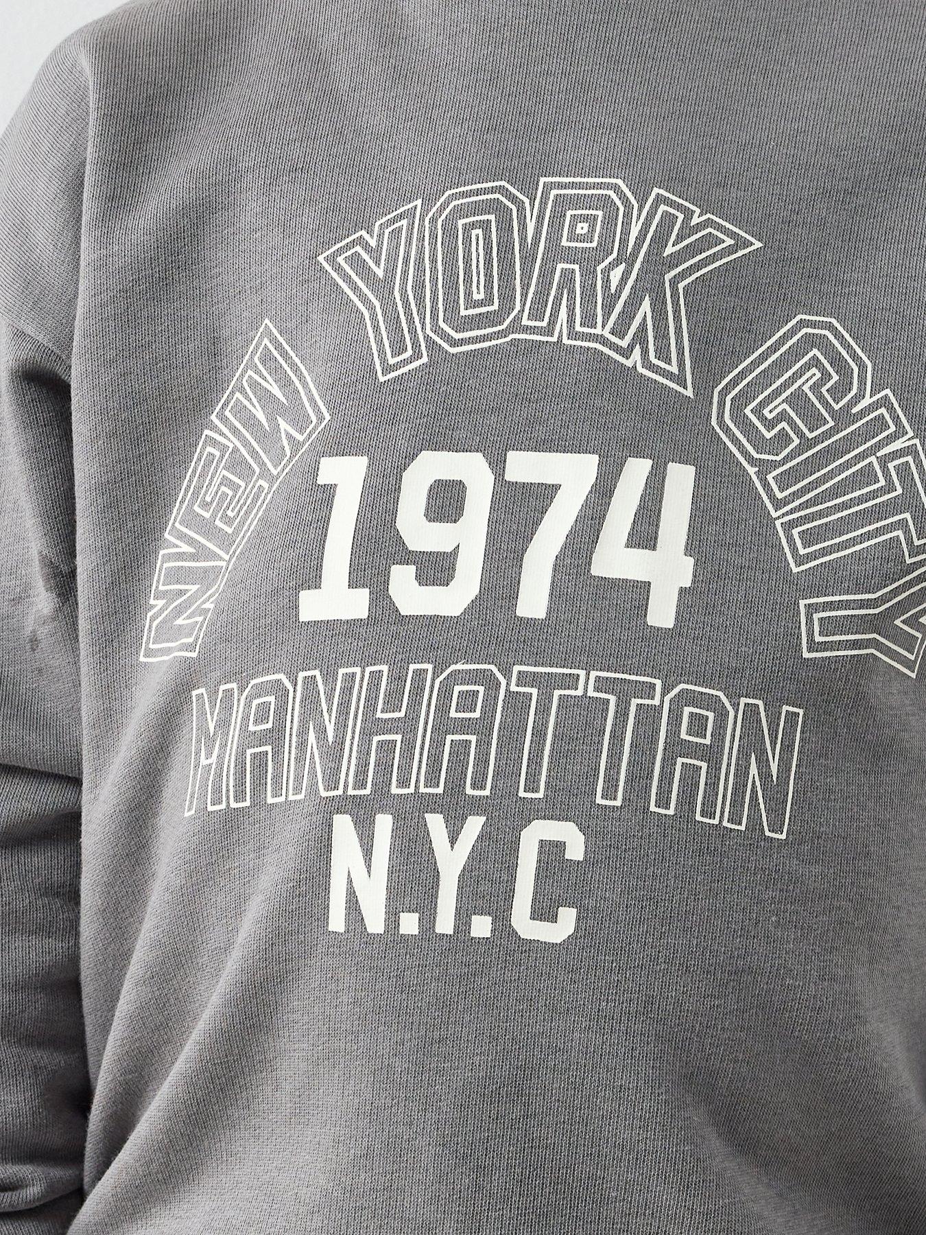Image 4 of 6 of The Very Collection Boys City Slogan Sweatshirt - Grey