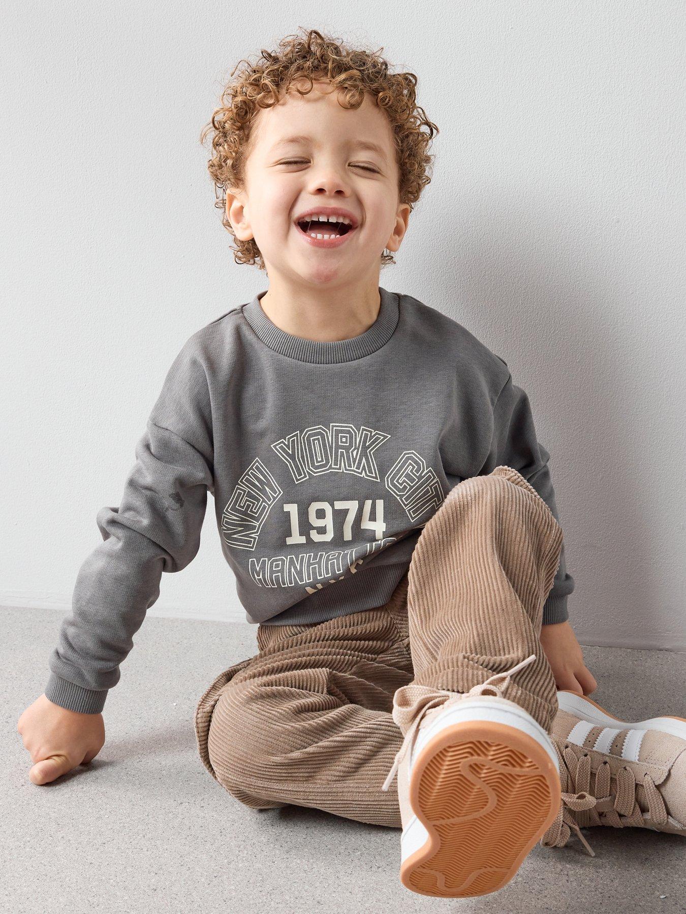 Image 5 of 6 of The Very Collection Boys City Slogan Sweatshirt - Grey