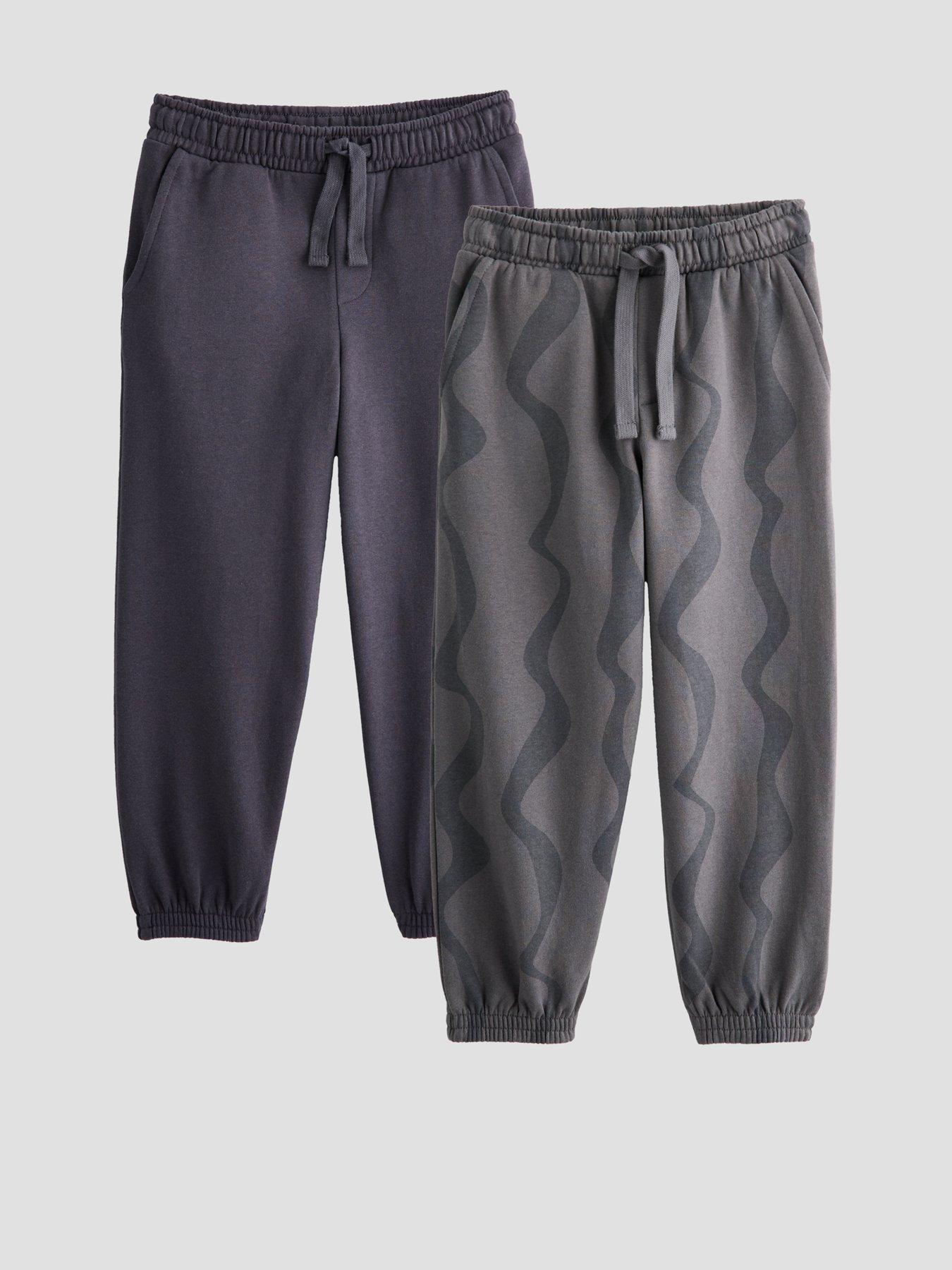 The Very Collection Boys 2 Pack Printed And Plain Joggers - Multi