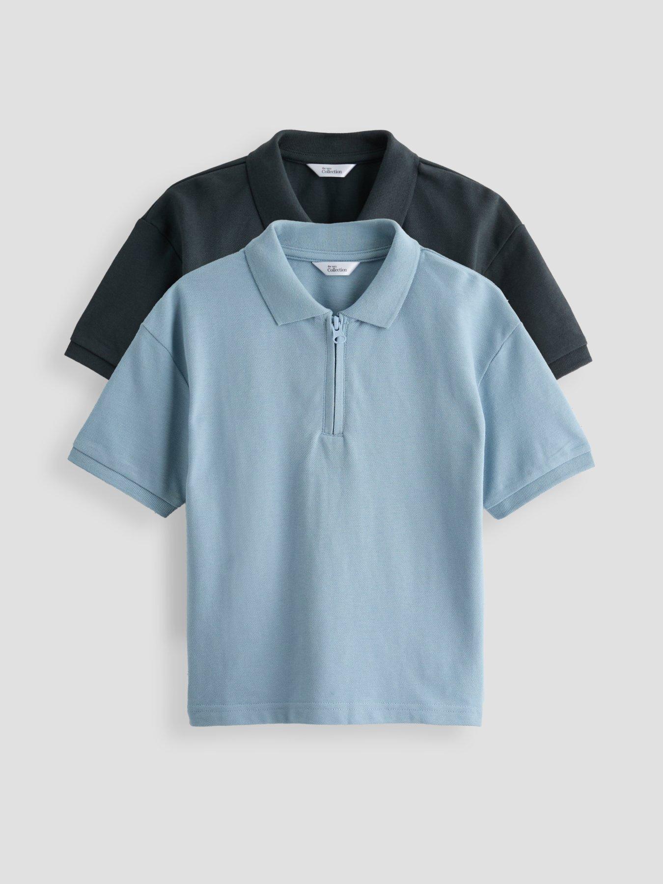 Image 1 of 2 of The Very Collection Boys 2 Pack Herringbone Detail Polo Shirt - Multi