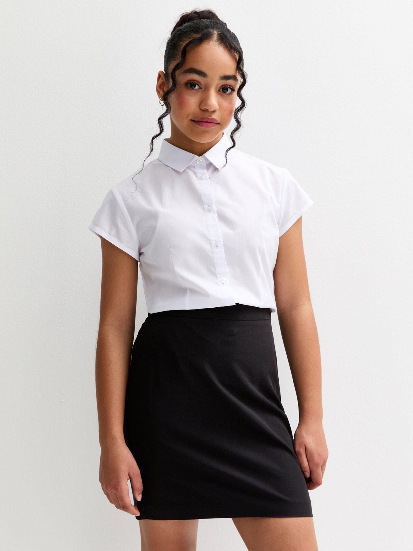 New Look 915 Girls Adjustable Waist School Skirt - Black