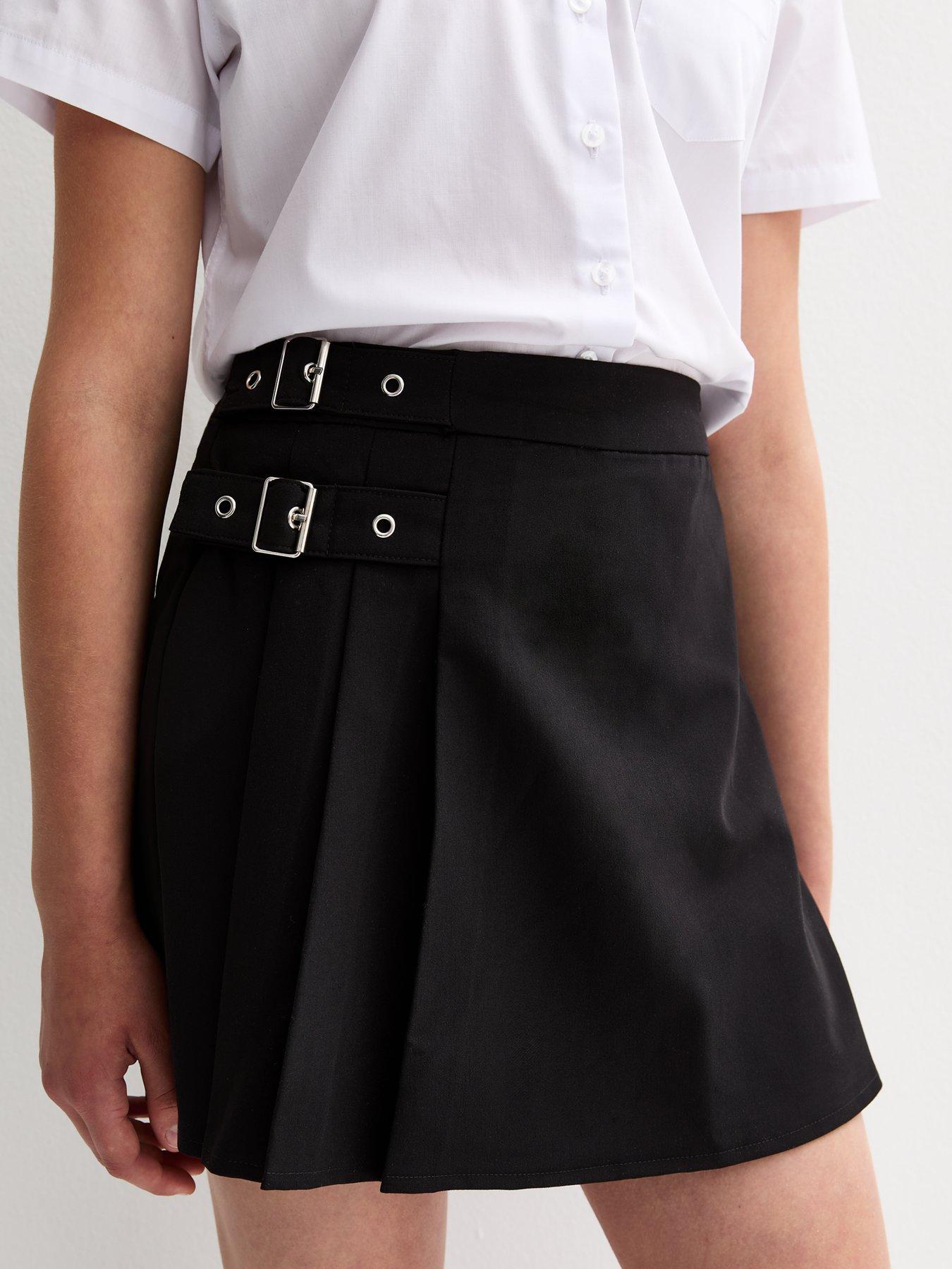 Image 4 of 4 of New Look 915 Girls Buckle Trim School Skort - Black