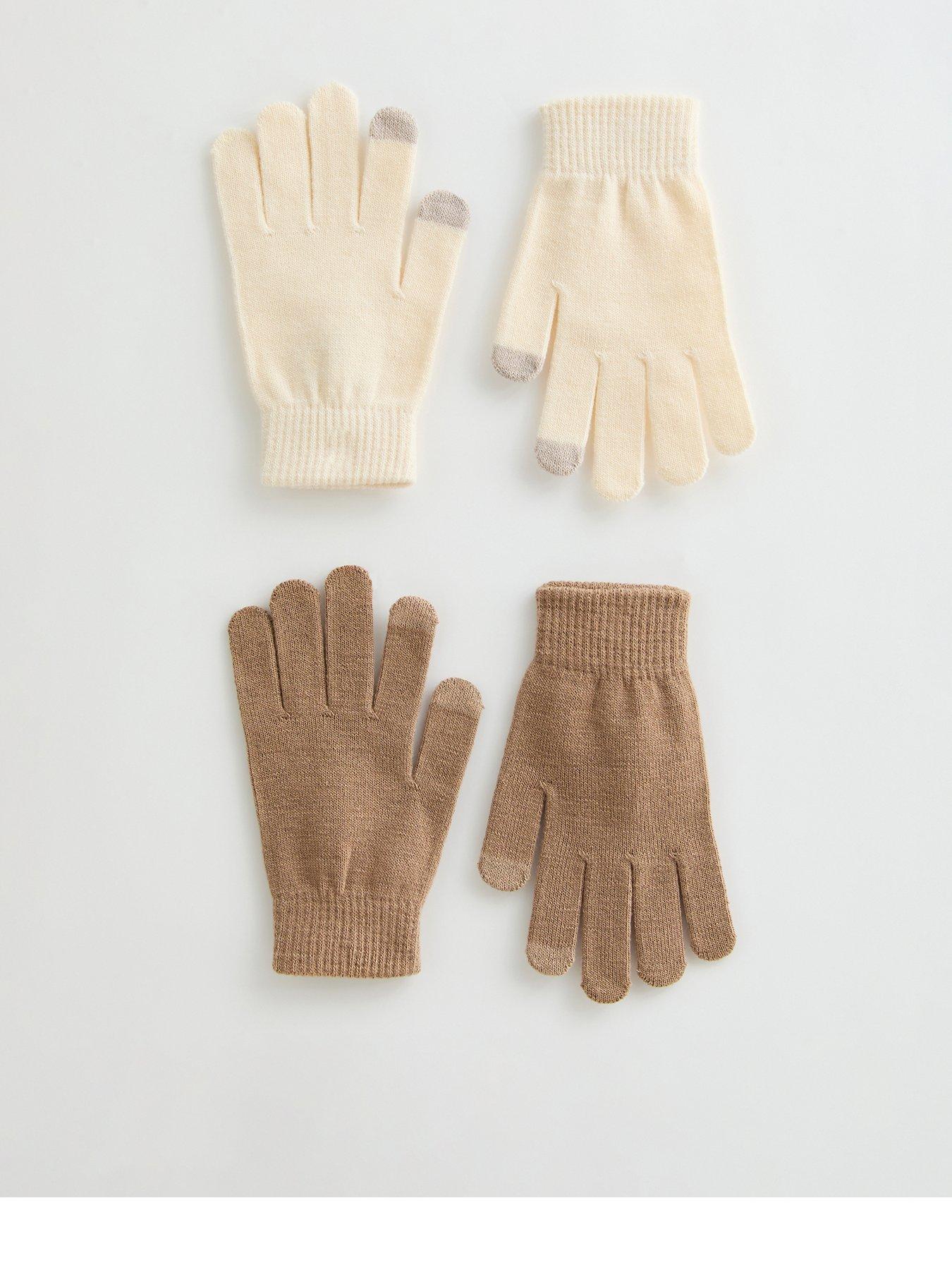 New Look Pack Of Two Cream Magic Gloves