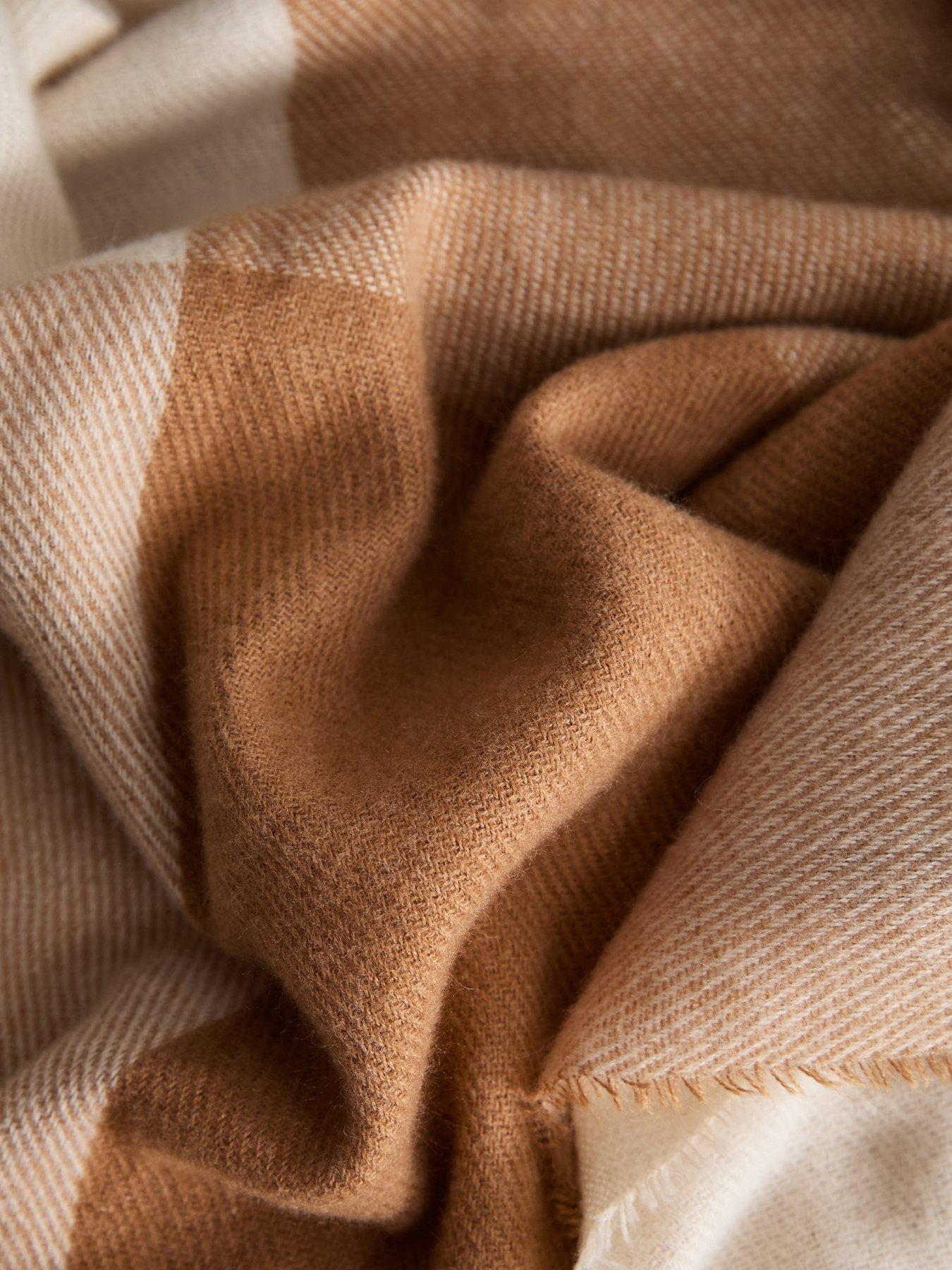 Image 3 of 3 of New Look Brown Checked Fringed Scarf