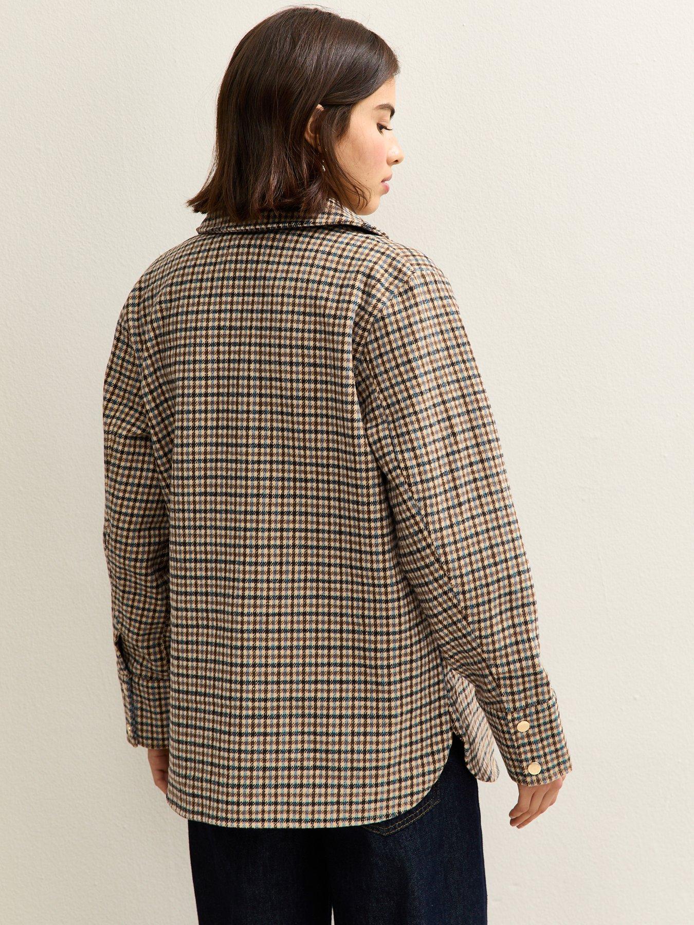 Image 2 of 5 of New Look Checked Shacket - Brown