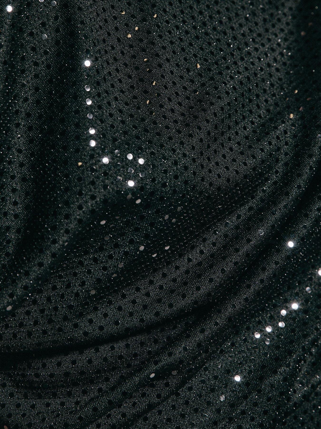 J TheChosen Off-Shoulder Sequin & Feather Top main image 1