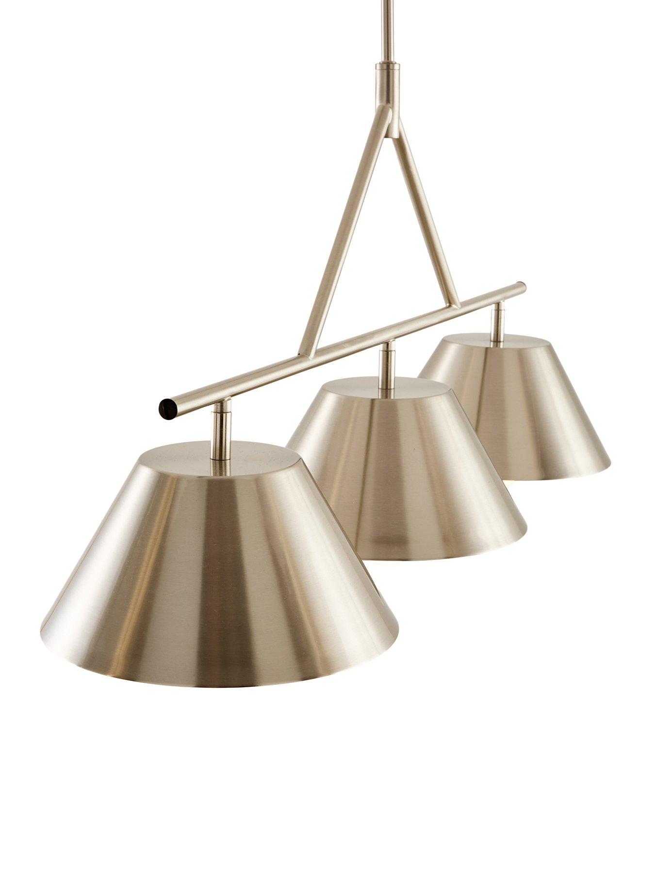 Image 5 of 7 of The Very Collection 3 Light Metal Conical Shade Bar