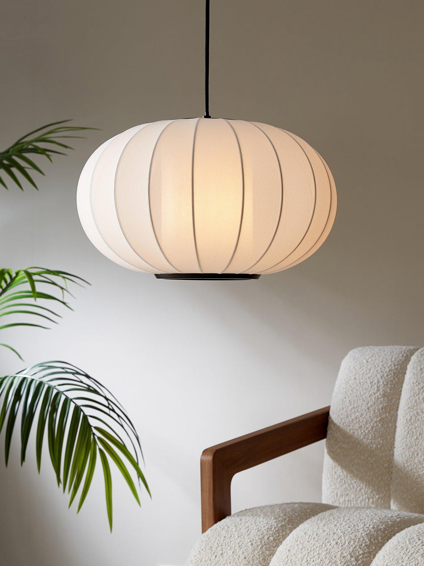 Image 1 of 2 of The Very Collection White Fabric Pendant