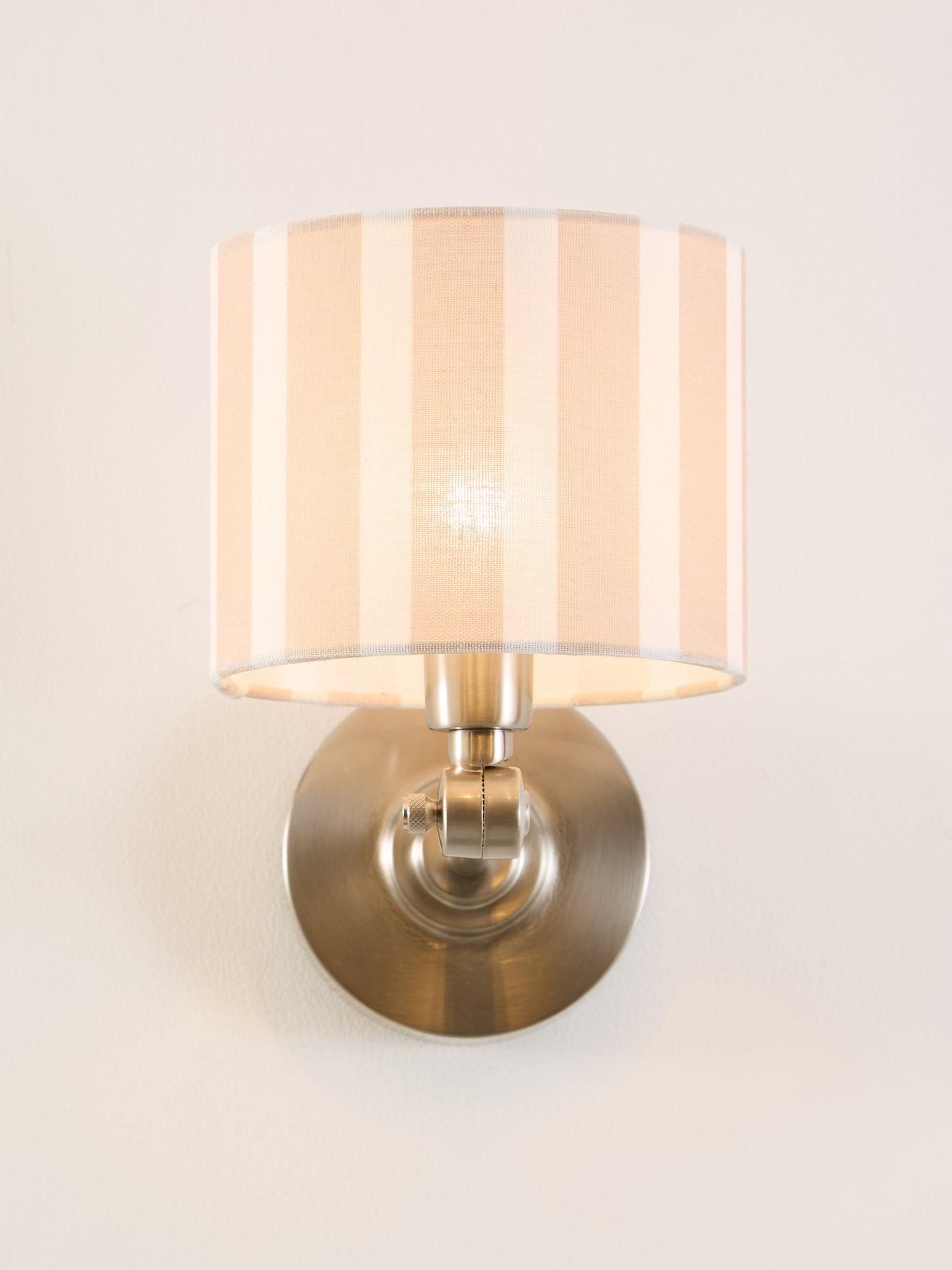 Image 3 of 7 of The Very Collection Rechargeable Wall Light With Striped Shade