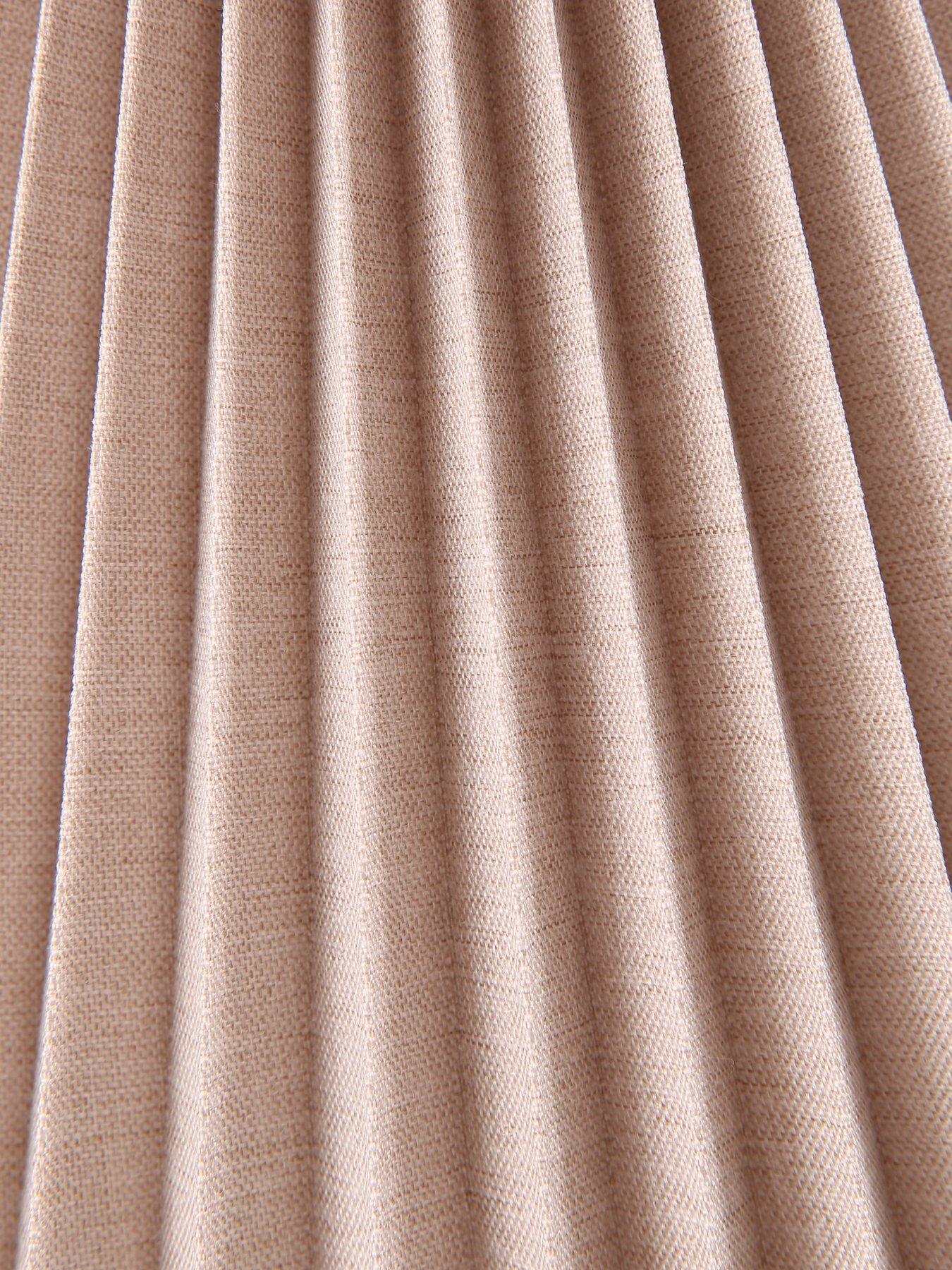 Image 6 of 6 of The Very Collection Walnut Table Lamp With Pleated Shade