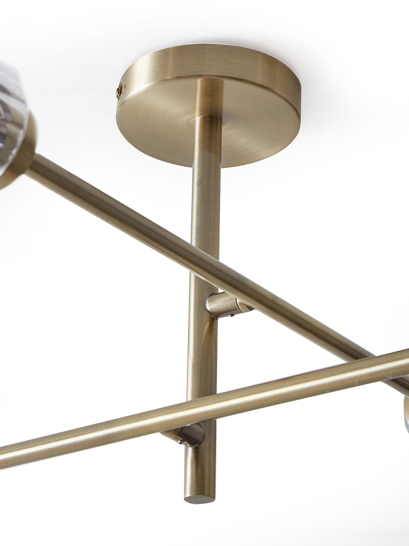 Image 5 of 5 of The Very Collection Ribbed Glass Ceiling Light