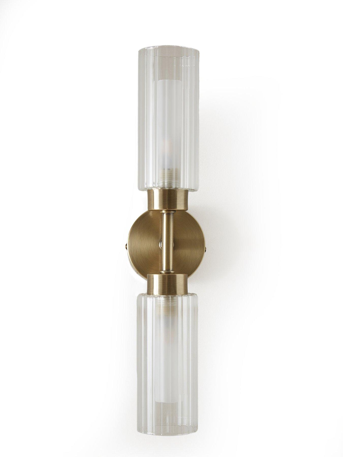 Image 4 of 5 of The Very Collection Ribbed Glass Wall Light