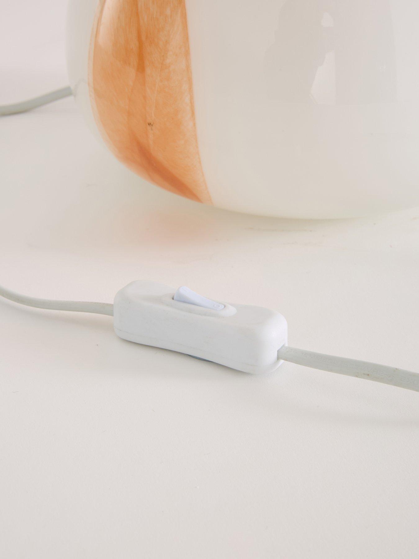 Image 5 of 5 of The Very Collection Spotted Glass Table Lamp With Pleated Shade