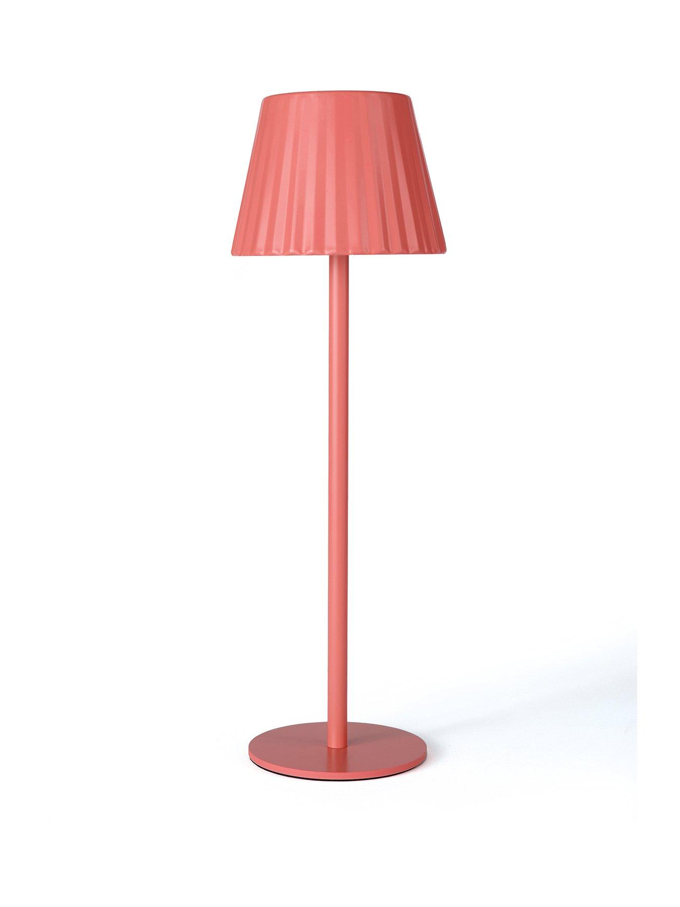 Image 2 of 7 of The Very Collection Rechargeable Table Lamp With Ribbed Shade
