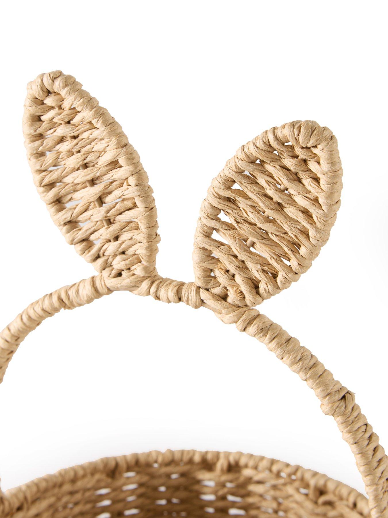 Image 6 of 6 of The Very Collection Natural Woven Rabbit Basket