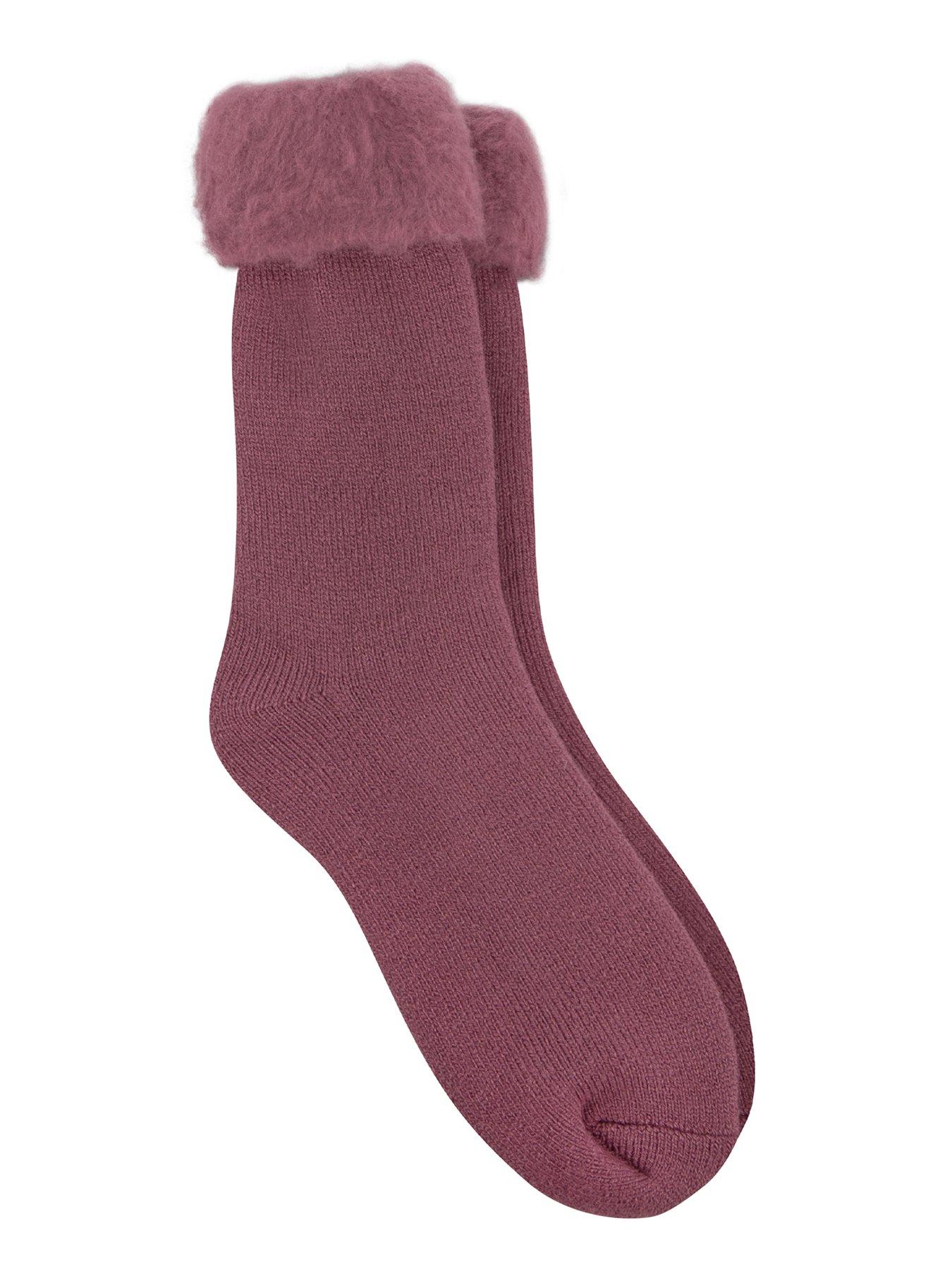 TOTES Toasties Ladies Recycled Brushed Thermal Bed Socks - Berry