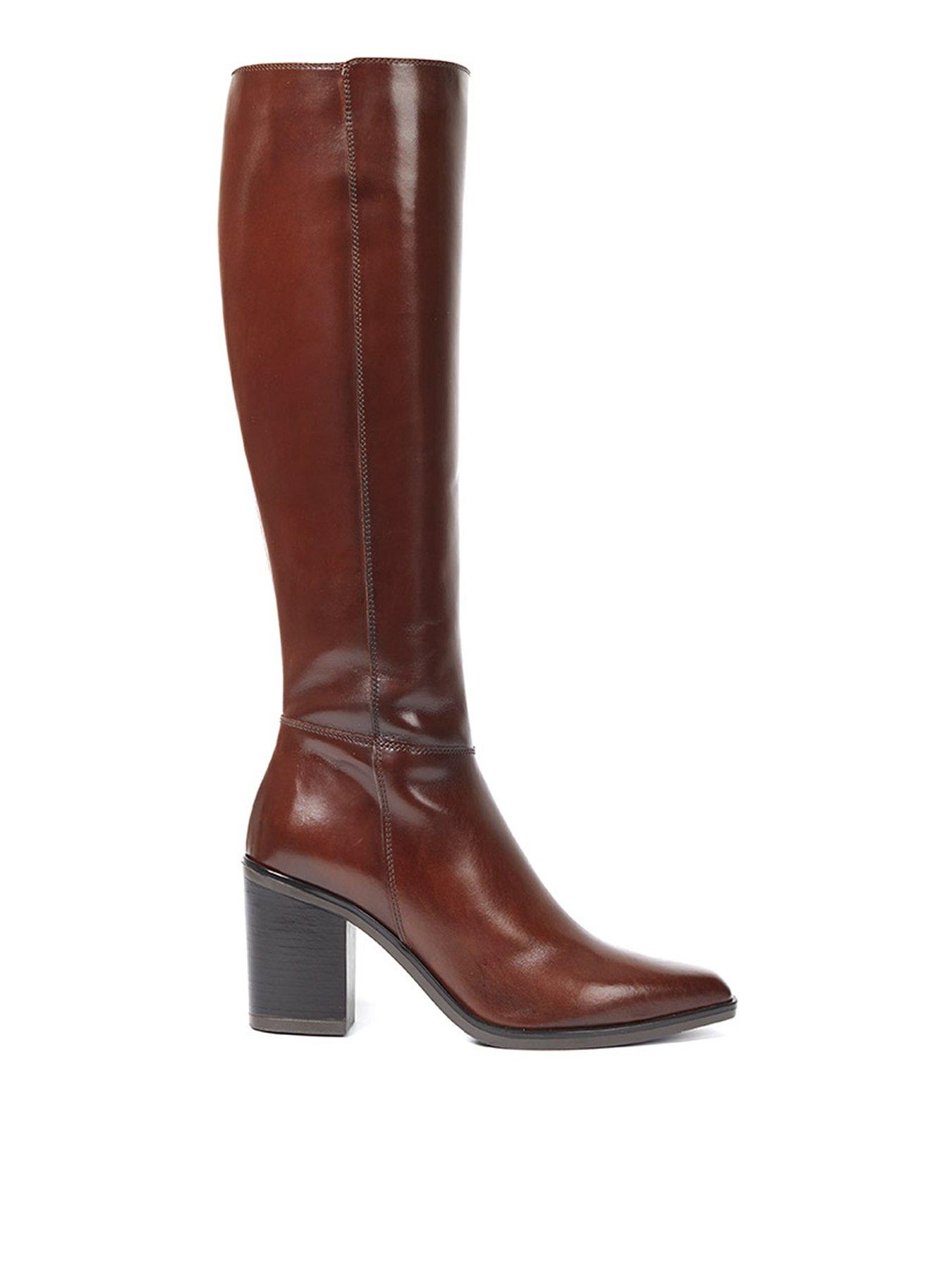 Jones Bootmaker Cagliari Large Calf Width Knee High Boot - Brown