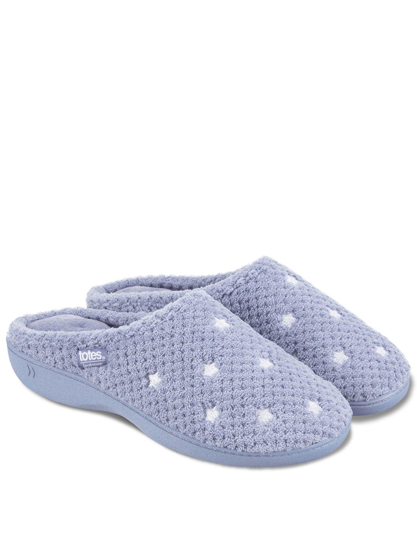 Totes Isotoner Isotoner Ladies Popcorn Terry Mule Slippers Iris