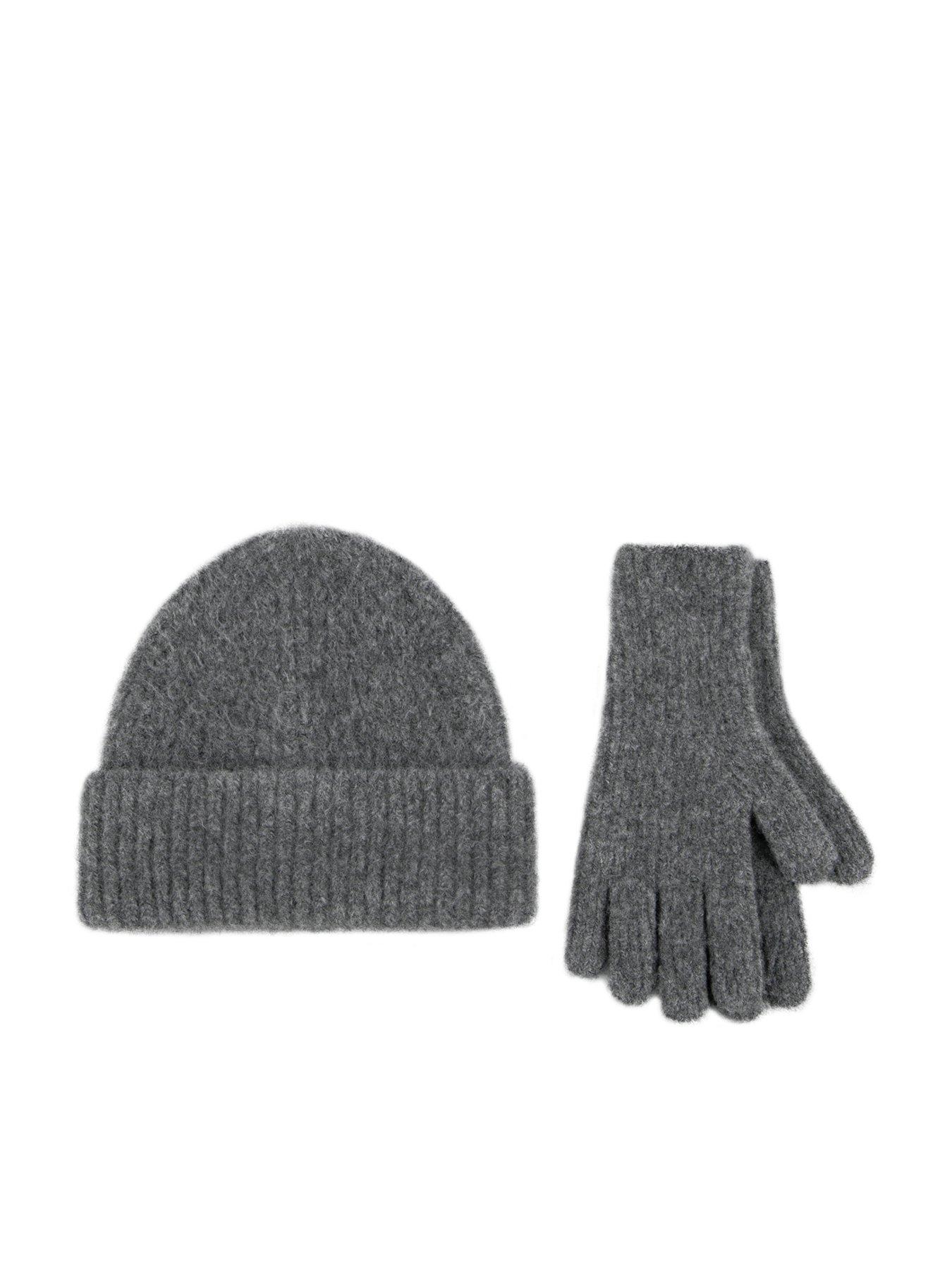 TOTES Toasties Ladies Knitted Hat  &  Glove Gift Set - Charcoal