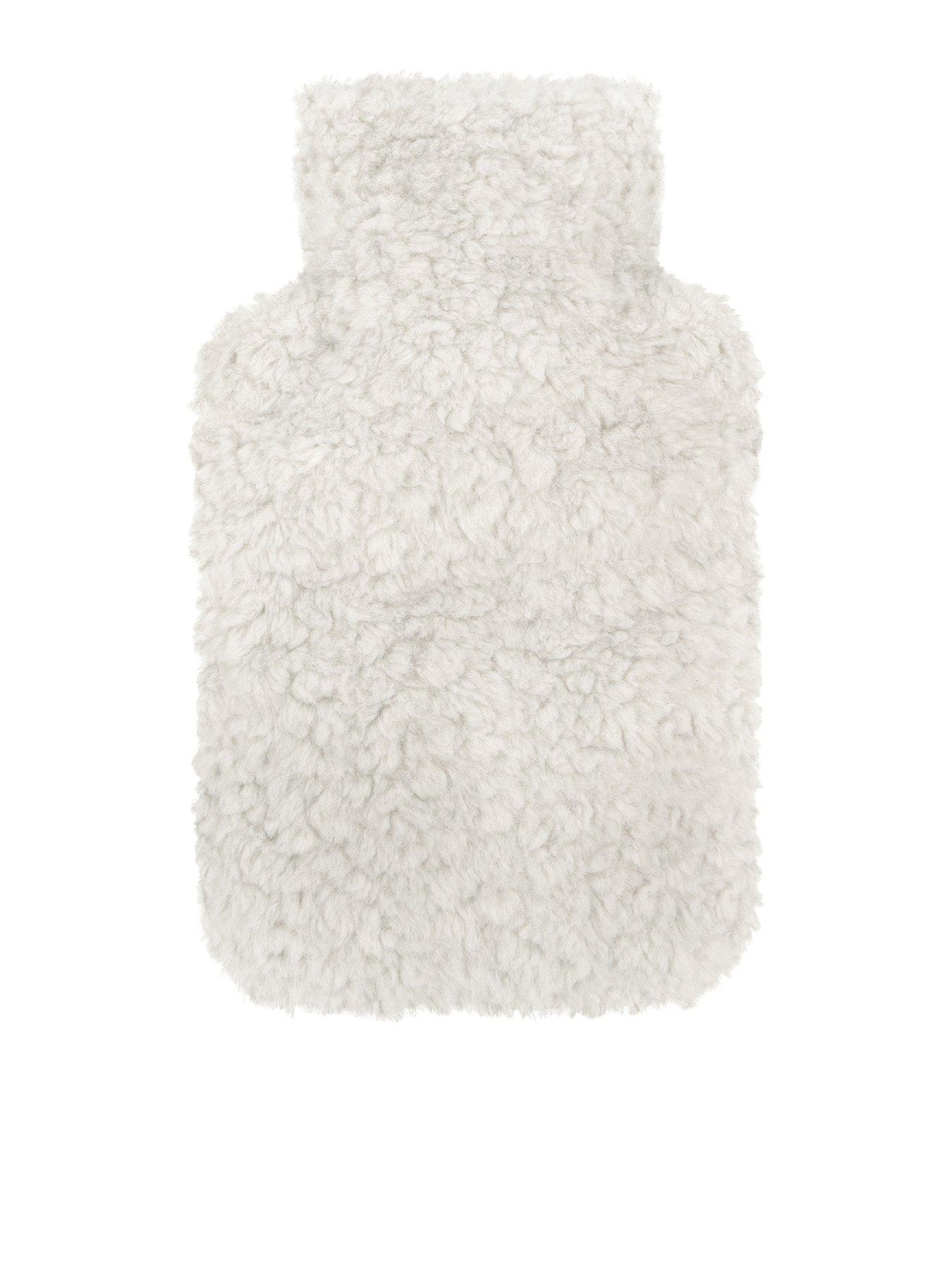 TOTES Toasties Ladies Textured Faux Fur Hot Water Bottle - Grey