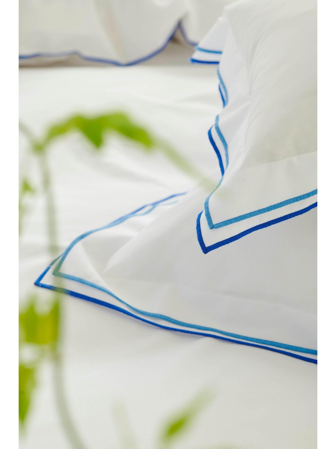 Image 3 of 5 of Designers Guild Astor 100% Cotton Quilt Set Cobalt Blue