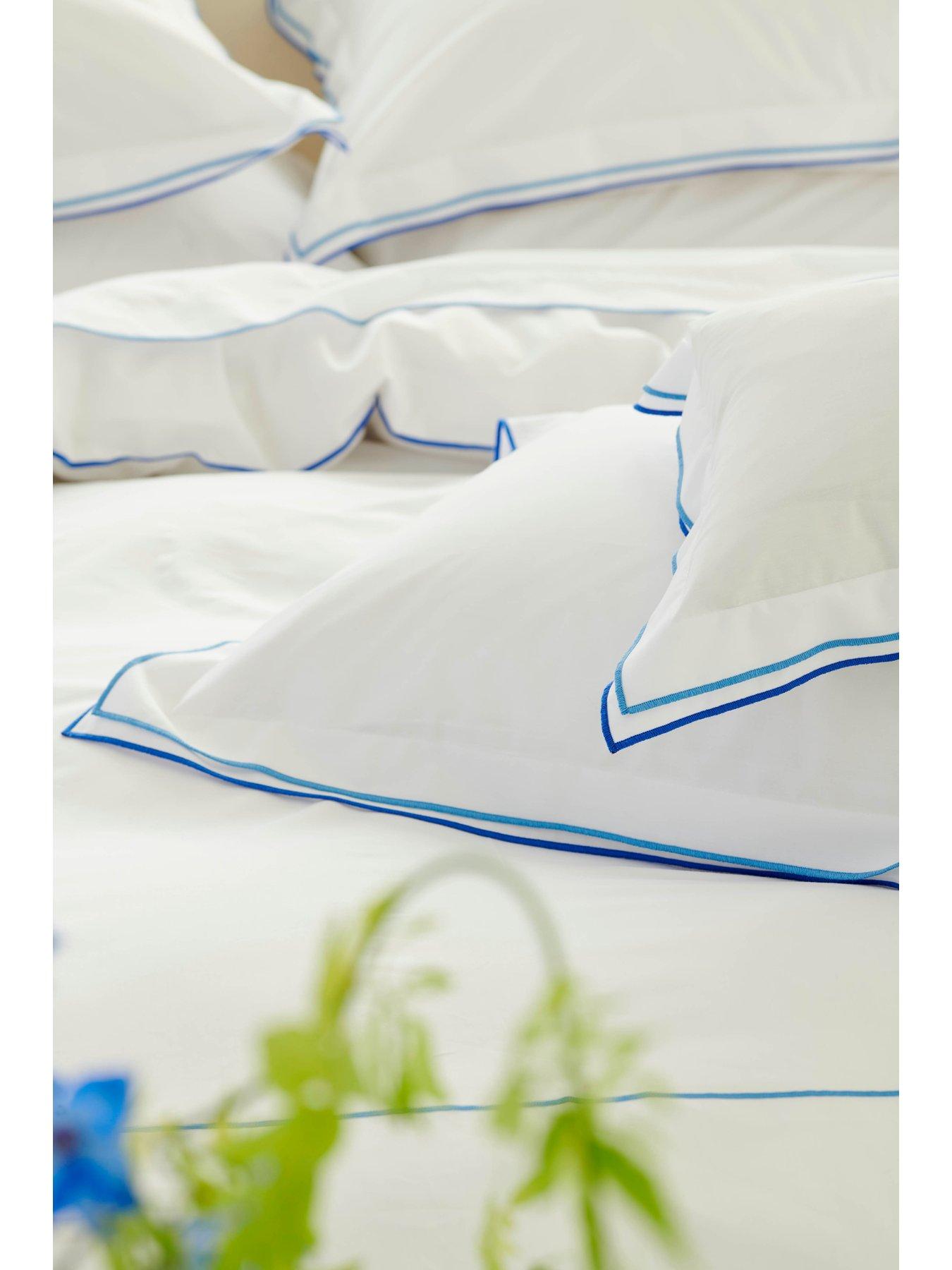 Image 4 of 5 of Designers Guild Astor 100% Cotton Quilt Set Cobalt Blue