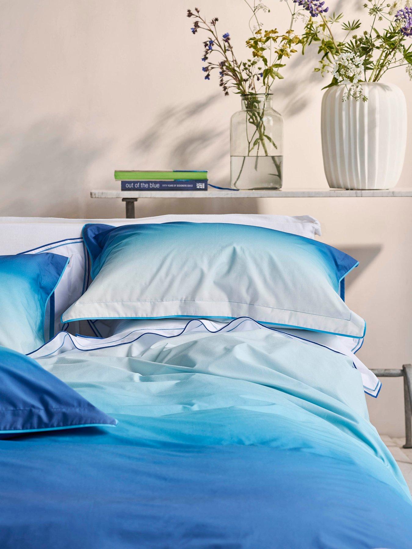 Image 3 of 6 of Designers Guild Savoie 100% Cotton Quilt Set Cobalt Blue