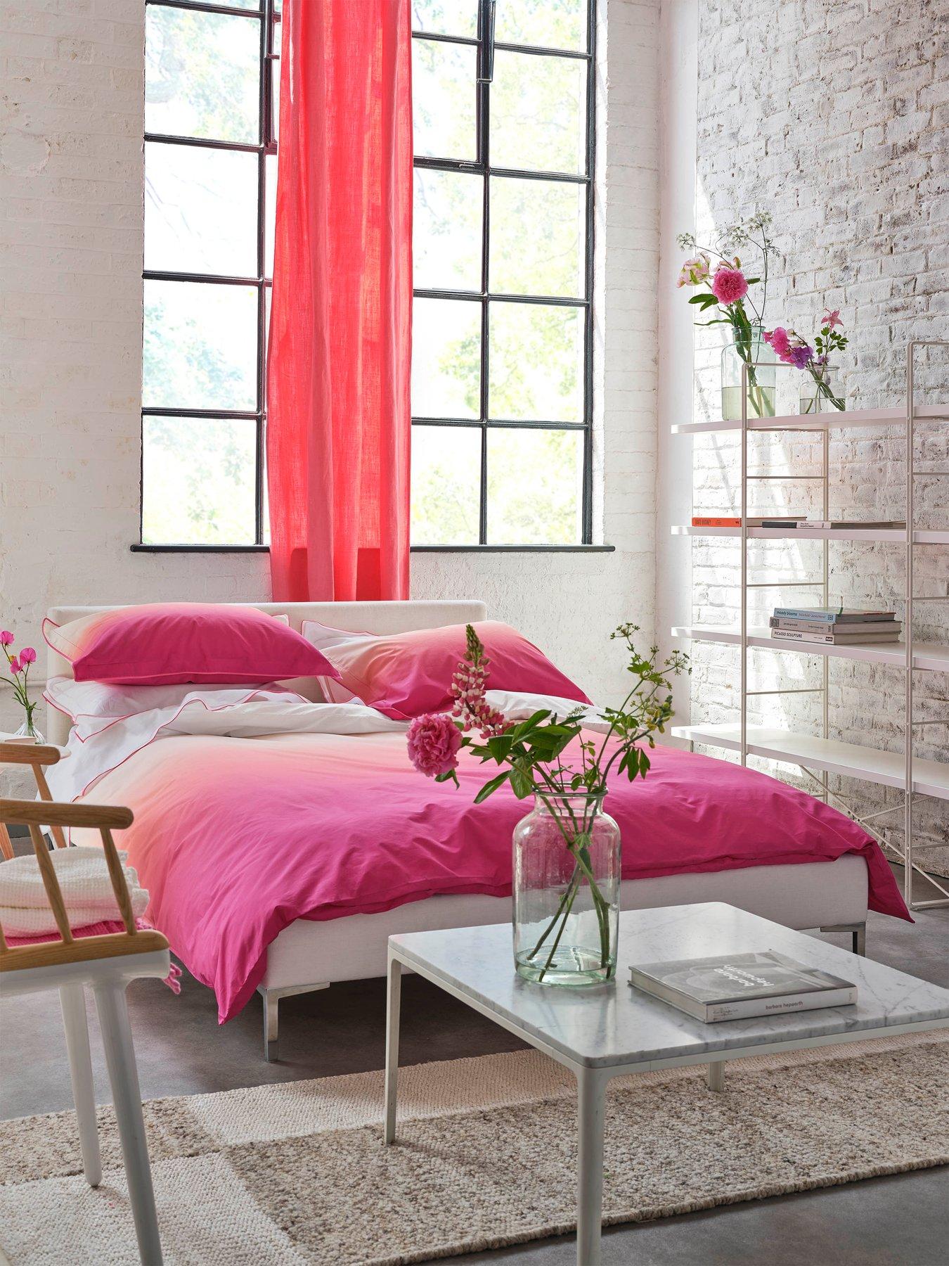 Designers Guild Savoie 100% Cotton Quilt Set Fuchsia Pink