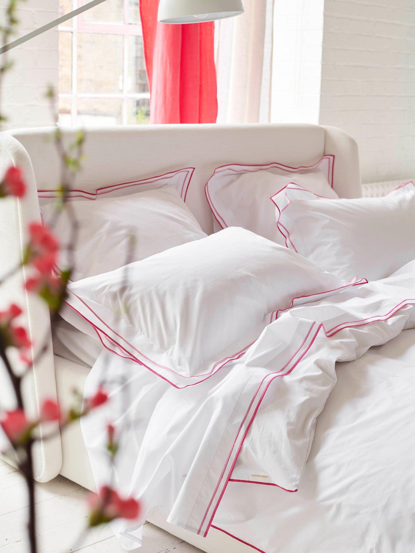 Designers Guild Astor 100% Cotton Flat Sheet Fuchsia Pink