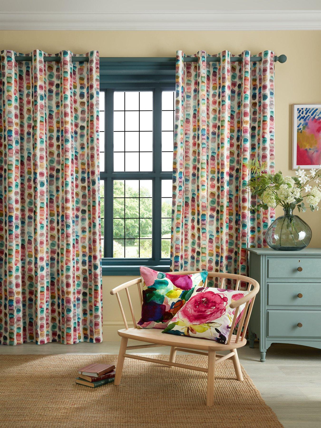 Bluebellgray Tobermory Lined Eyelet Curtains 117cm X 183cm (46"x72")