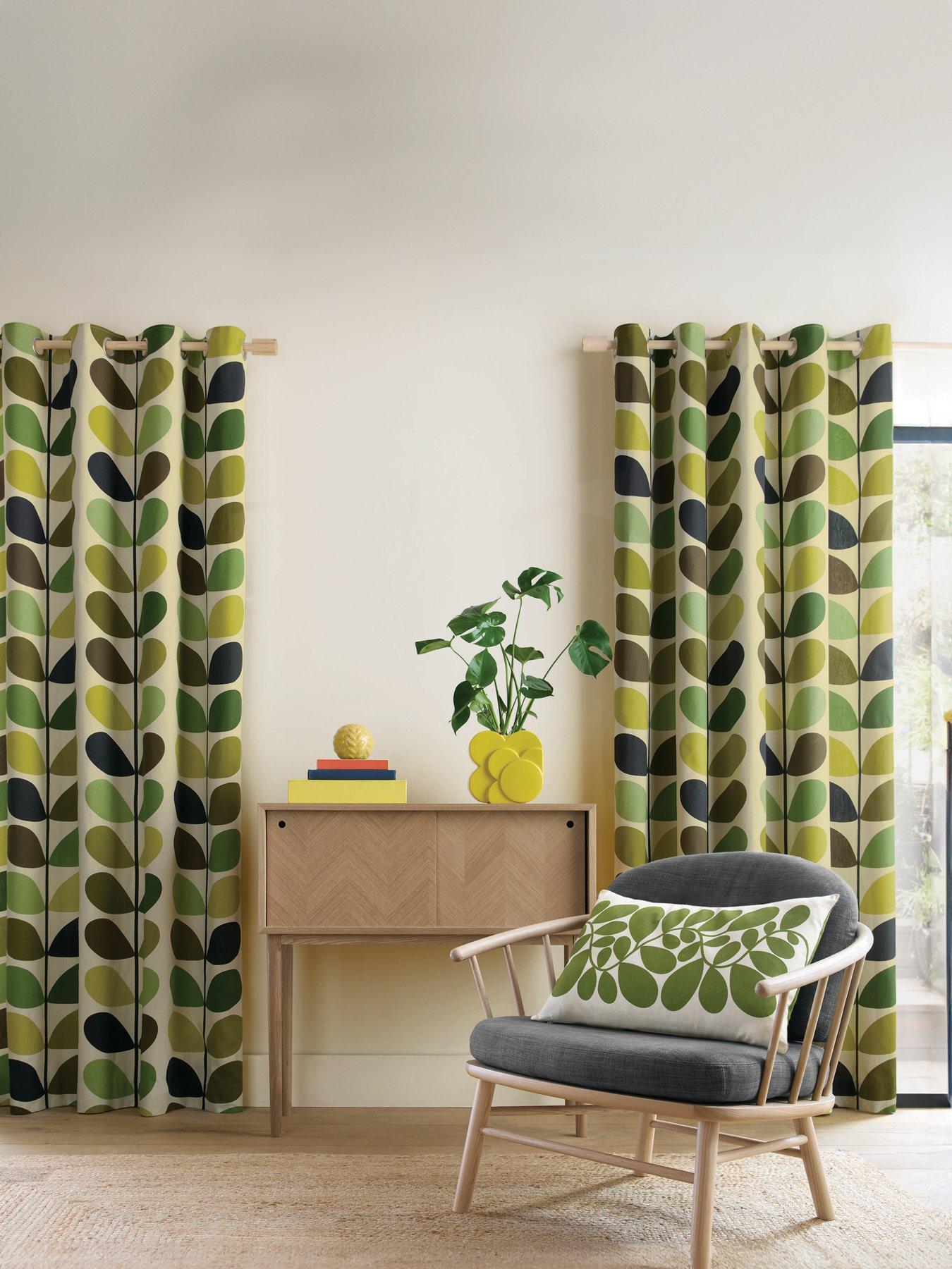 Orla Kiely Multi Stem Lined Eyelet Curtains 100% Cotton