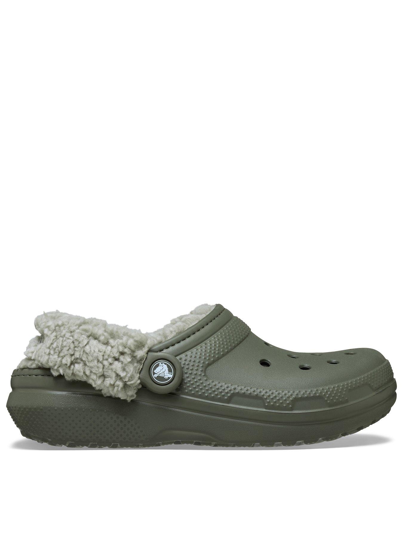 Crocs: Classic Fleece Lined Clog -Dusty Olive