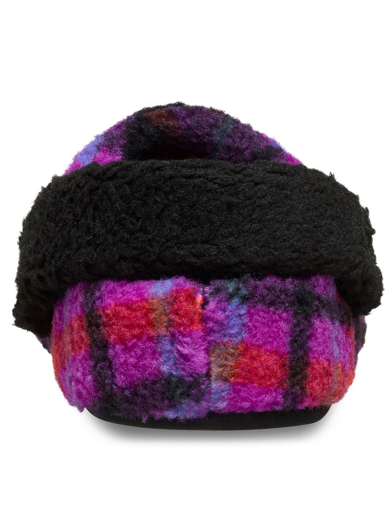 Image 3 of 6 of Crocs Classic Cozzzy Plaid Slippers - Grapeberry Purple