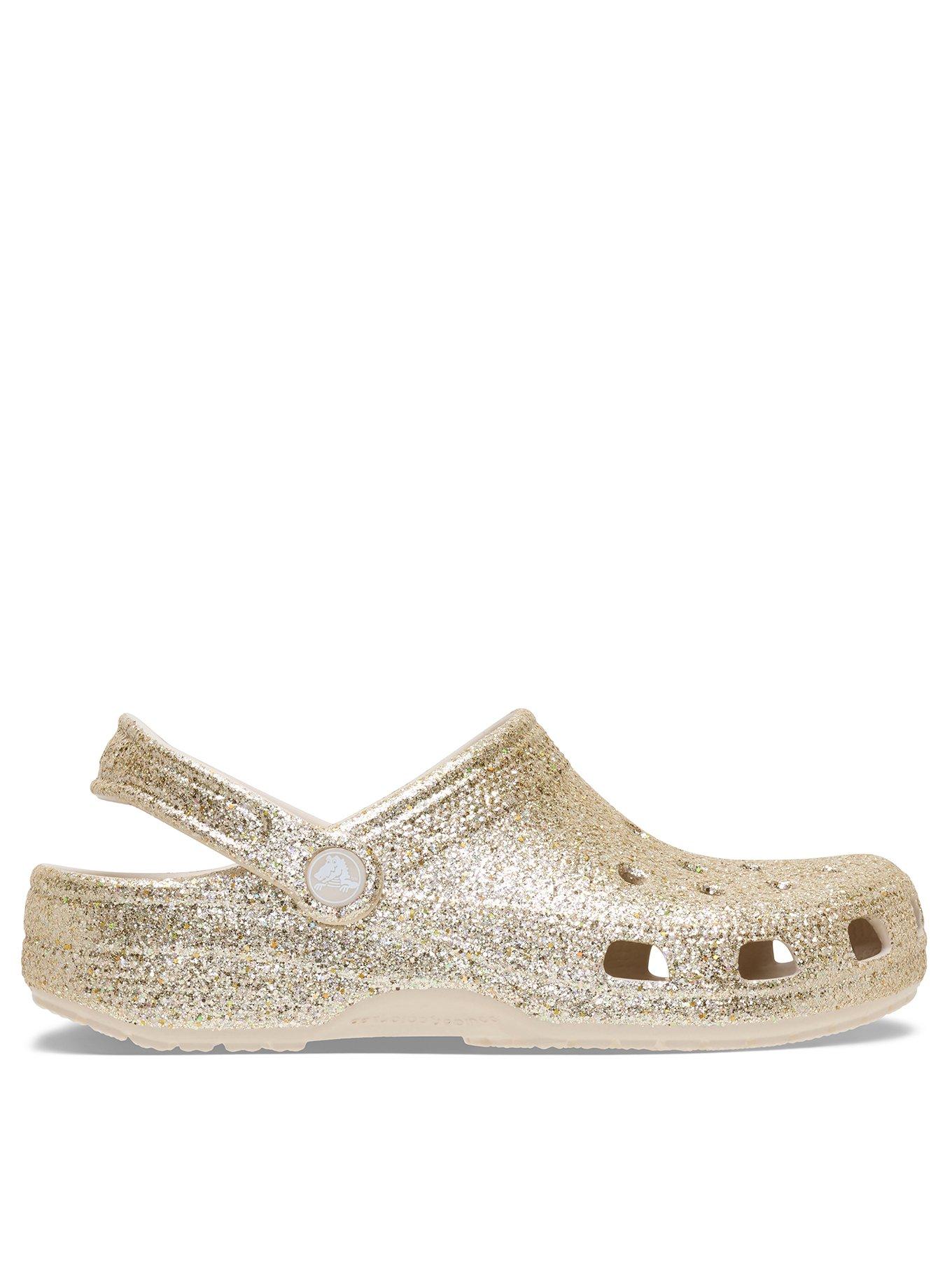 Crocs Classic Chunky Glitter Clog - Sandstone