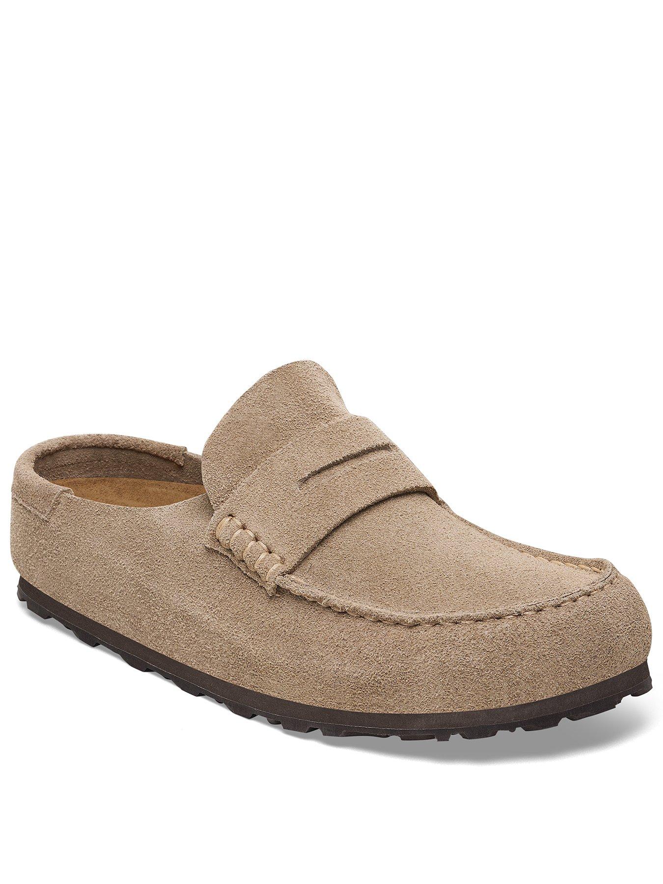 Birkenstock Naples Wrapped Suede Leather Clog - Taupe