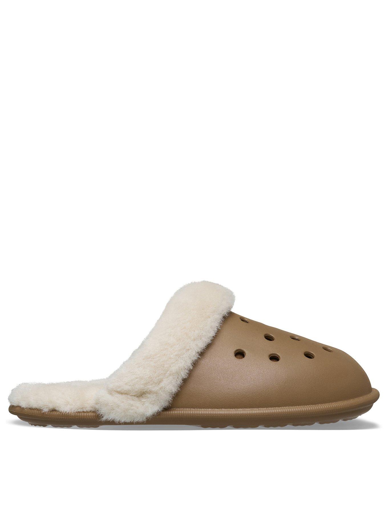 Image 1 of 6 of Crocs Classic Fuzz Scuff - Sepia Brown