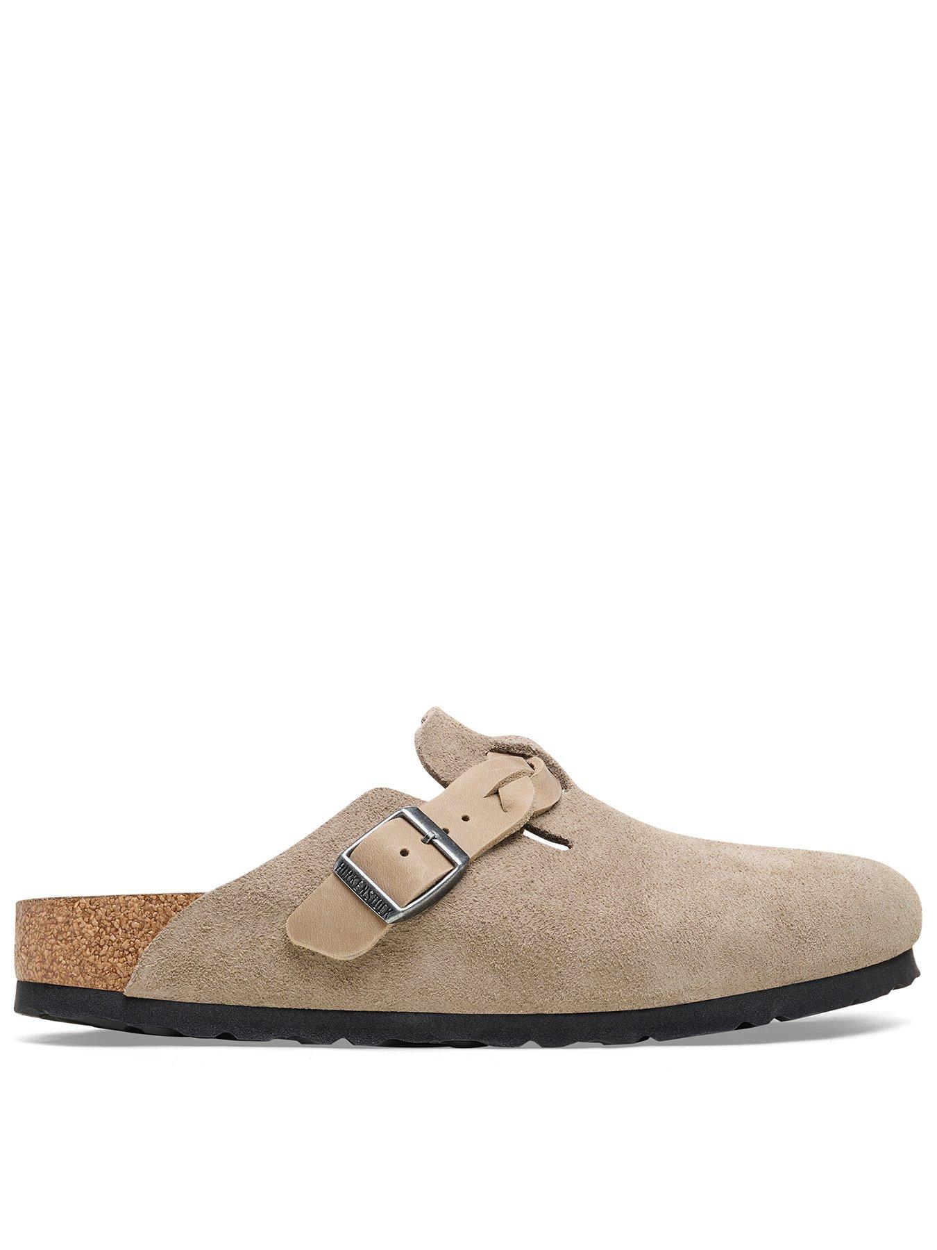 Image 1 of 3 of Birkenstock Womens Boston Braided Suede Leather Clog - Taupe