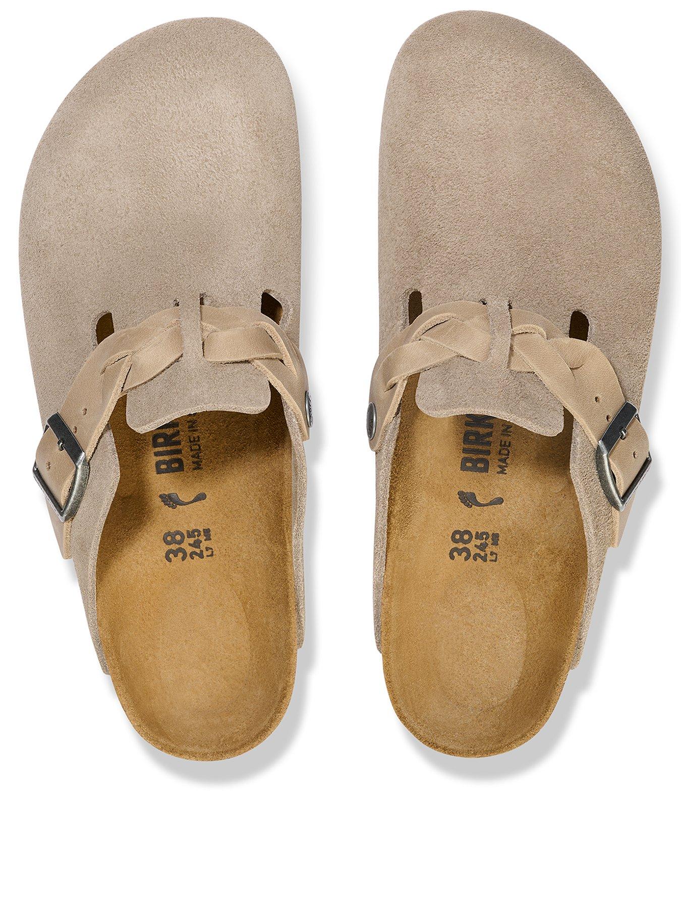 Image 3 of 3 of Birkenstock Womens Boston Braided Suede Leather Clog - Taupe